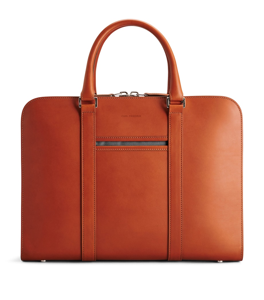Leather Palissy Briefcase COGNAC/ GREY Image 1
