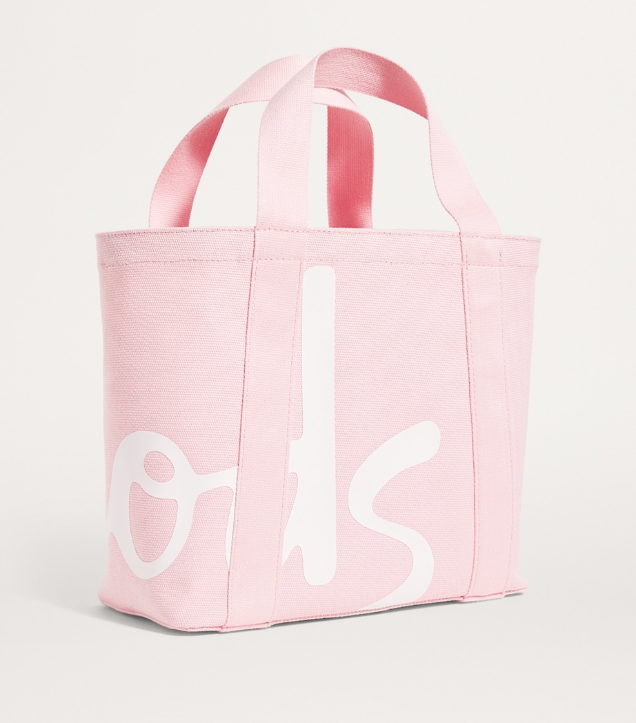 Mini Cotton Logo Tote Bag LIGHT PINK Image 3