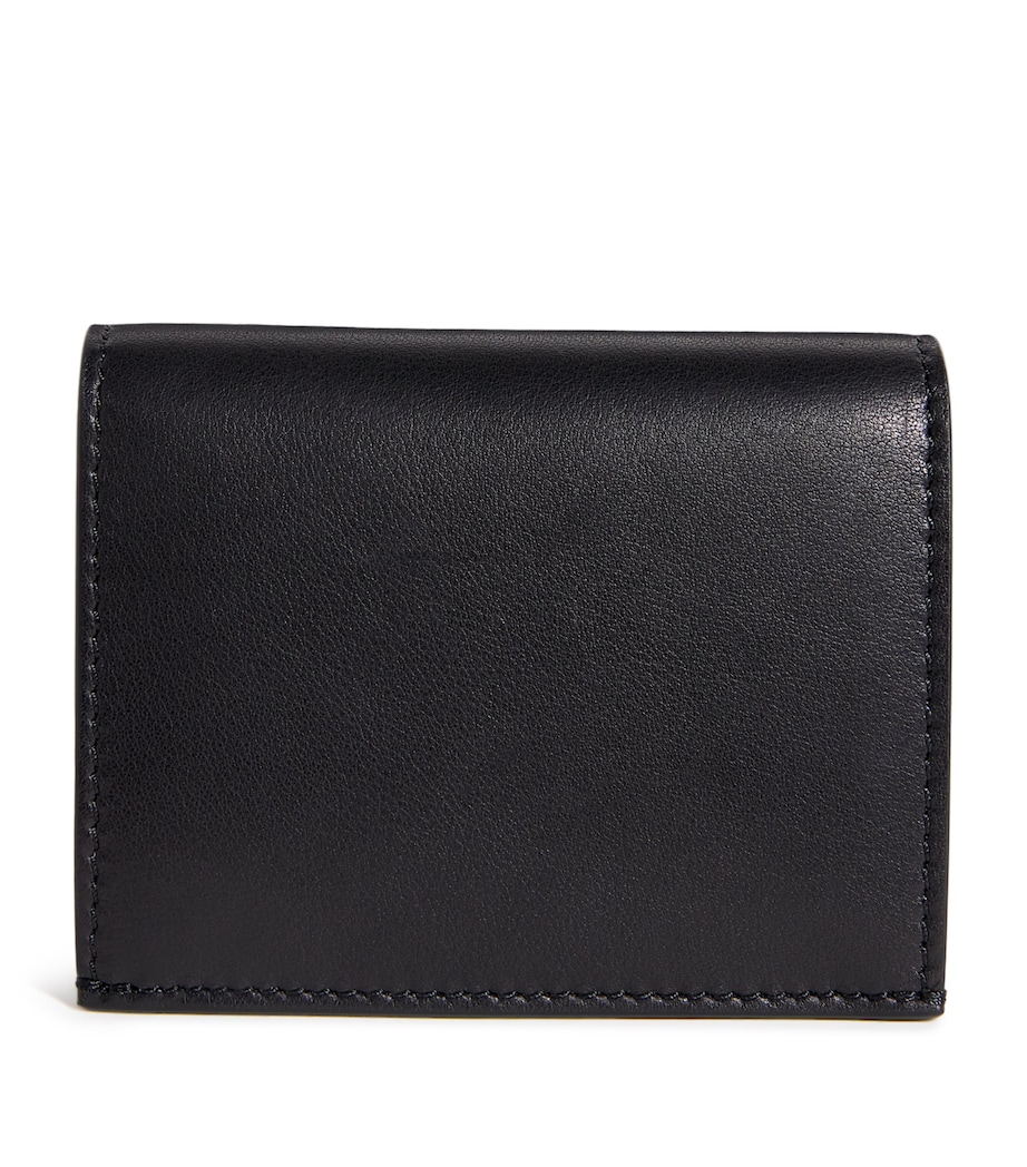 Leather Bifold Card Holder BLACK Image 1