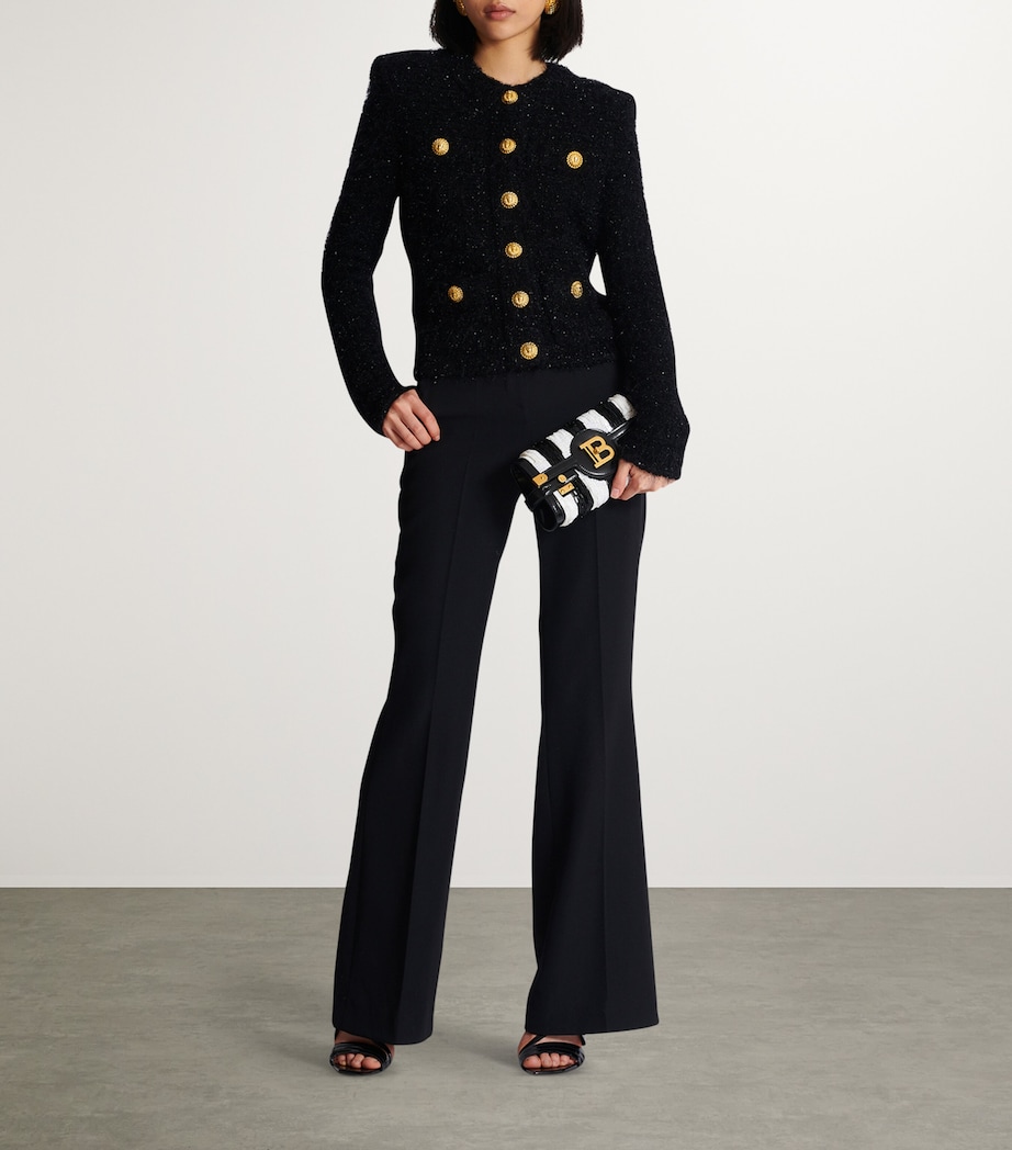 Tweed Buttoned Jacket 0PA NOIR Image 3