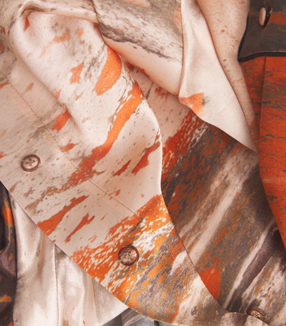 Silk Printed Leonara Shirt BRUSH ORNG/CINNAMON Image 5