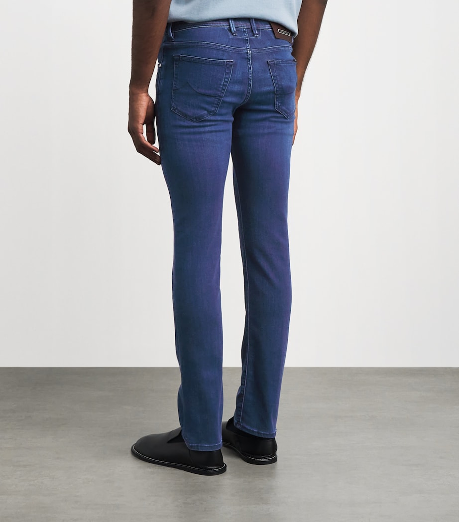 JACOB COHËN Mens Limited Edition Crocodile Skin-Patch Bard Slim Jeans Image 5