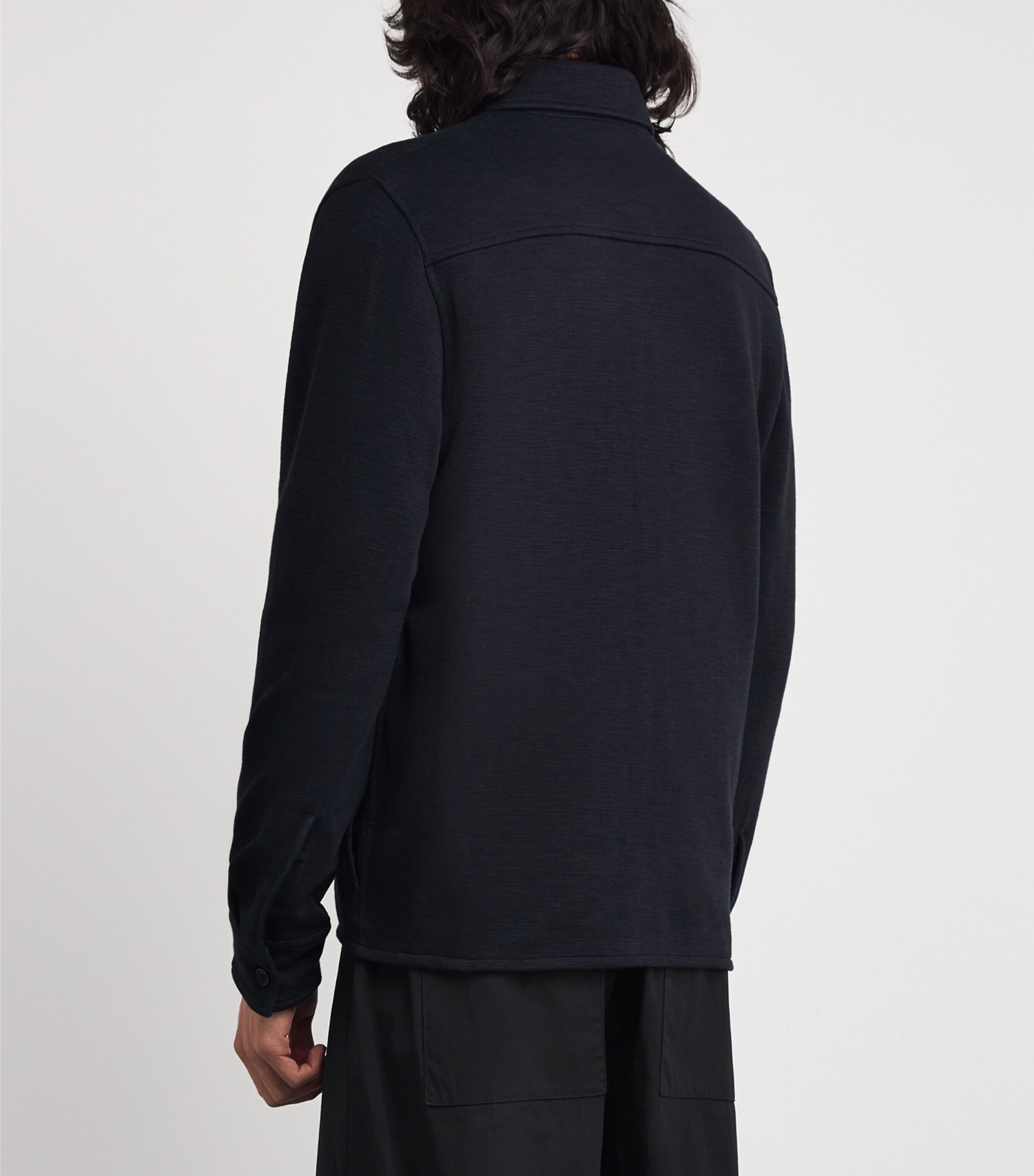 Vince Mens Stretch Cotton-Tencel Overshirt Image 4