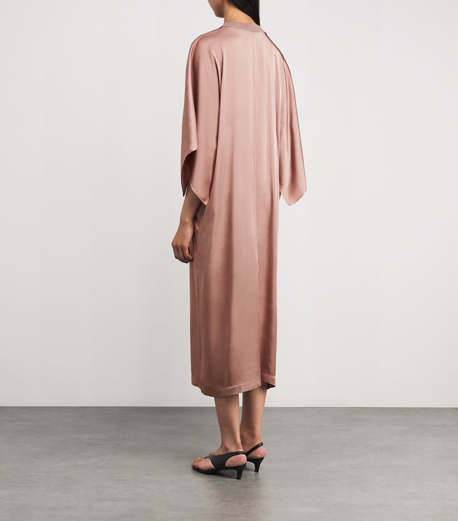 Satin Midi Dress 2197 ROSA FUMO Image 4