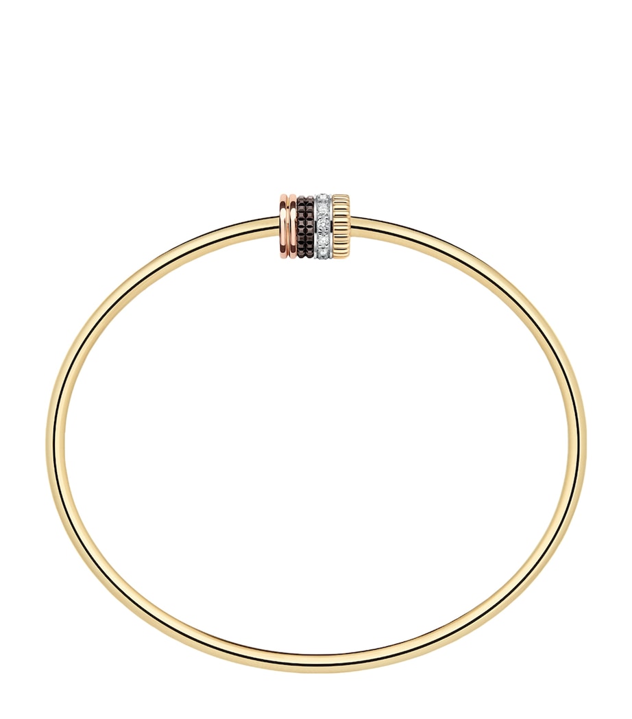 Mixed Gold and Diamond Quatre Bracelet GOLD Image 2