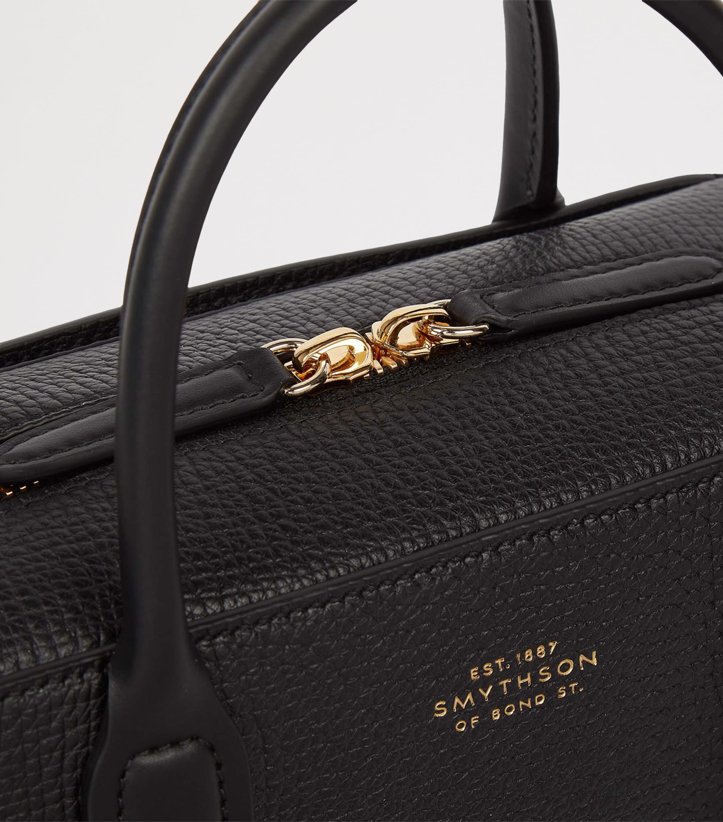 Mini Leather Lytton Top-Handle Bag BLACK Image 3