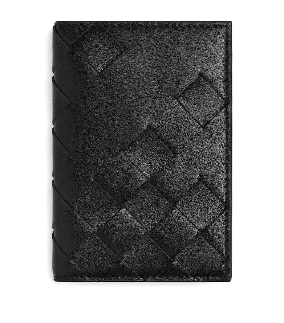 Leather Intrecciato Bifold Card Holder 8803 Image 1