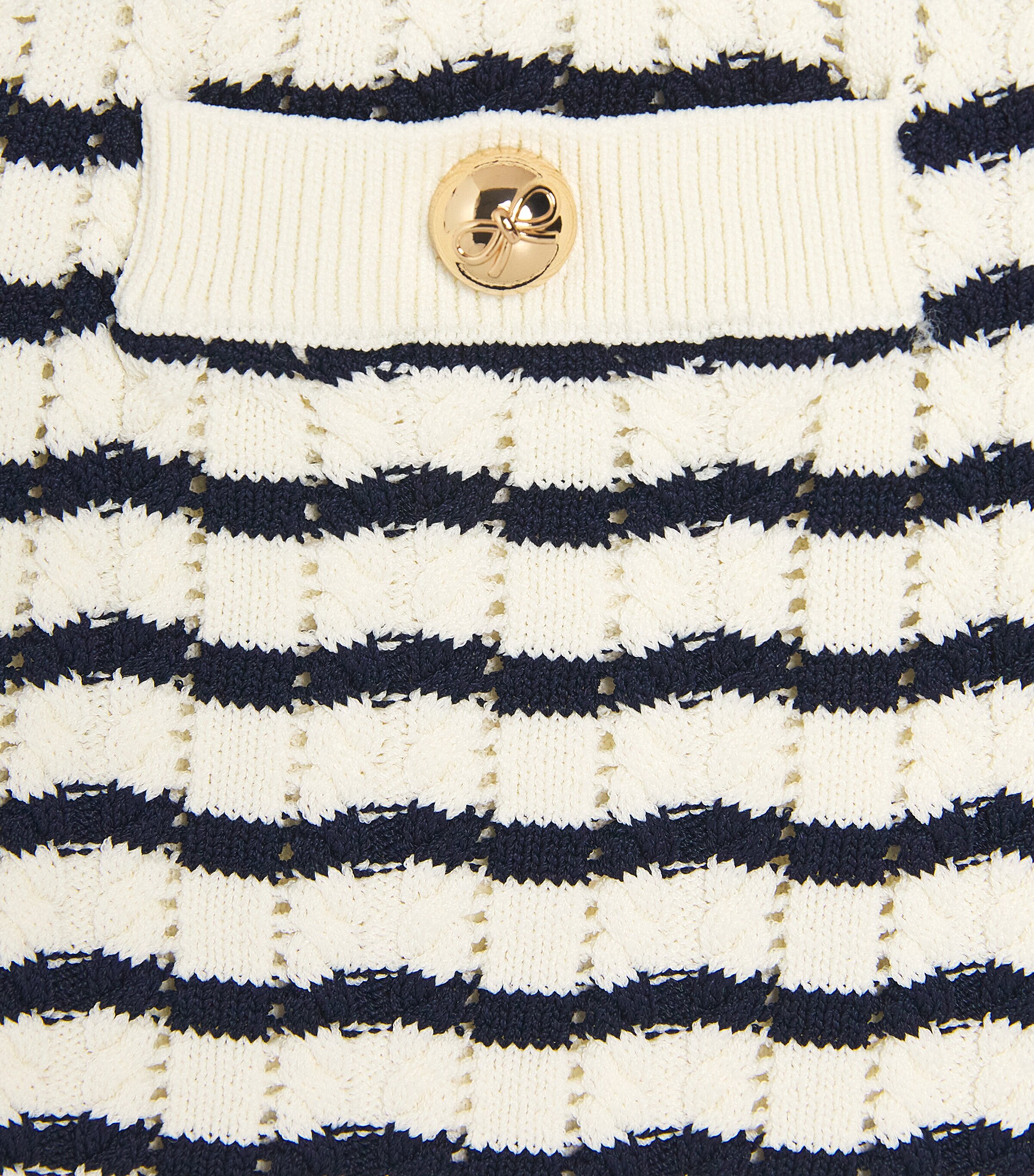 Self-Portrait Kids Knitted Stripe Skirt (4-12 Years) Cream Image 4
