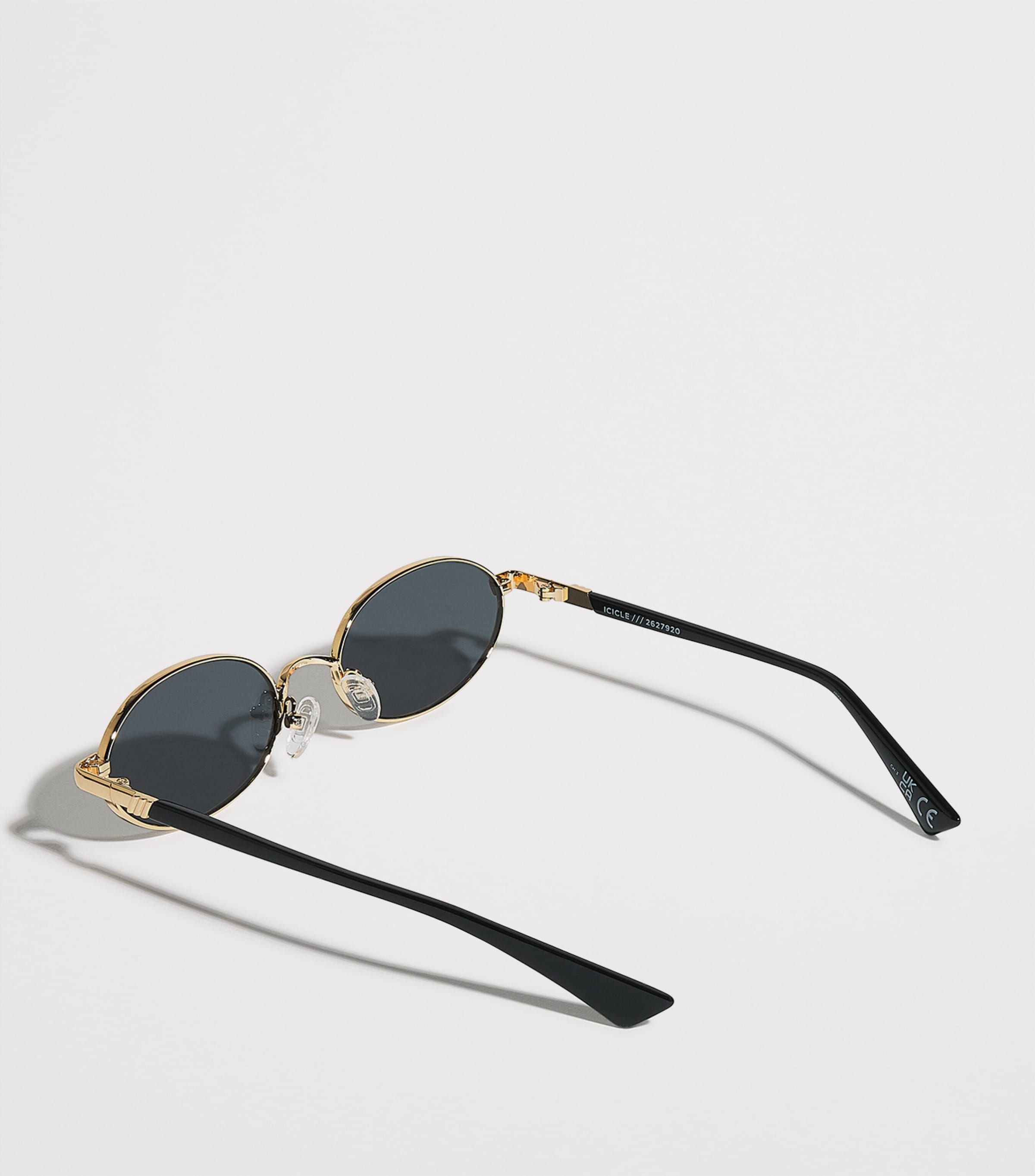 Le Specs Icicle Oval Sunglasses Gol Image 3