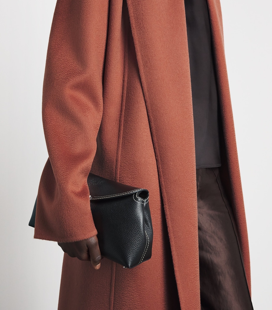 Colombo Womens Cashmere Wrap Coat Porcino Image 3