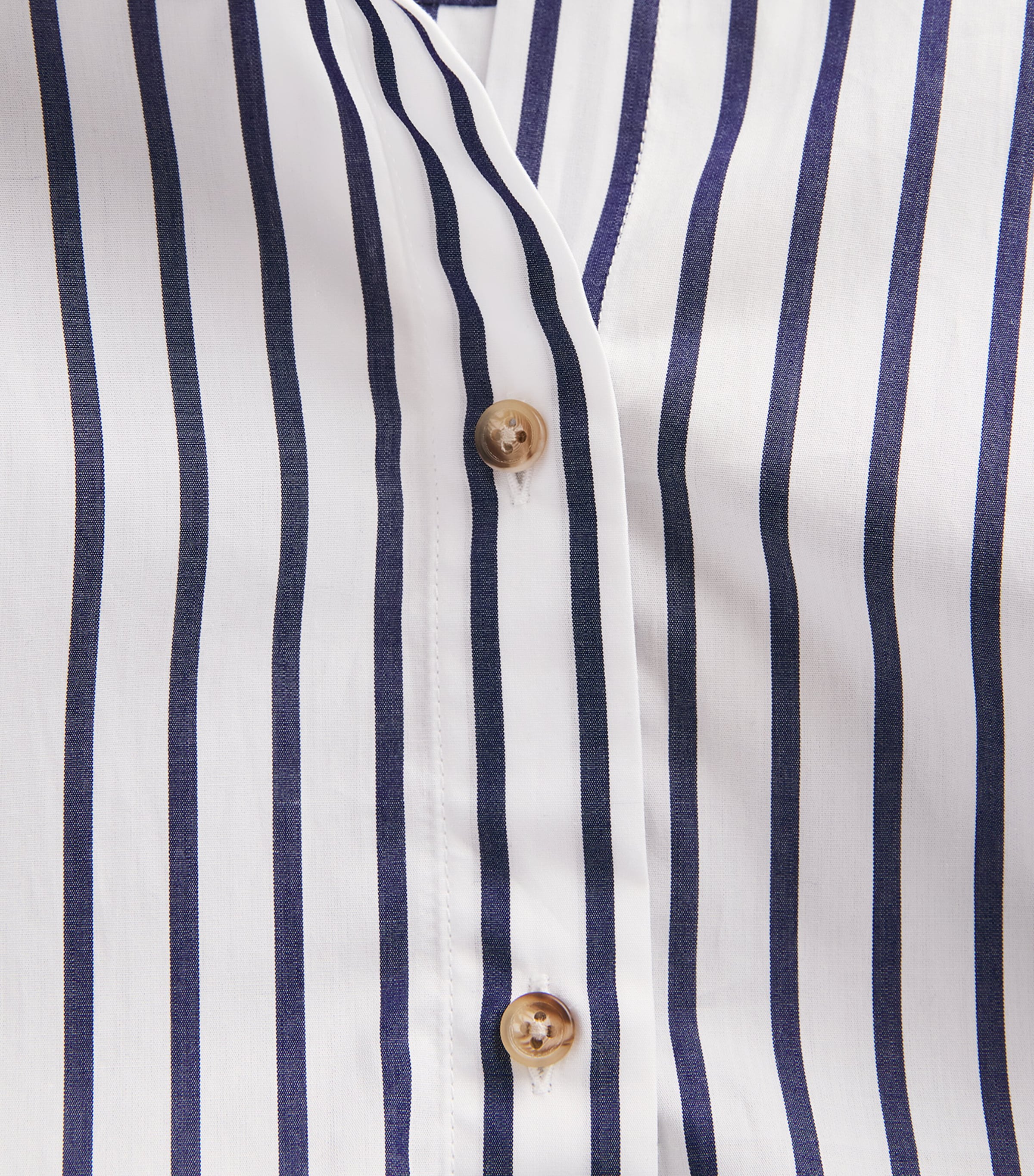ME+EM Womens Relaxed Stripe Forever Shirt Soft White/navy Image 6