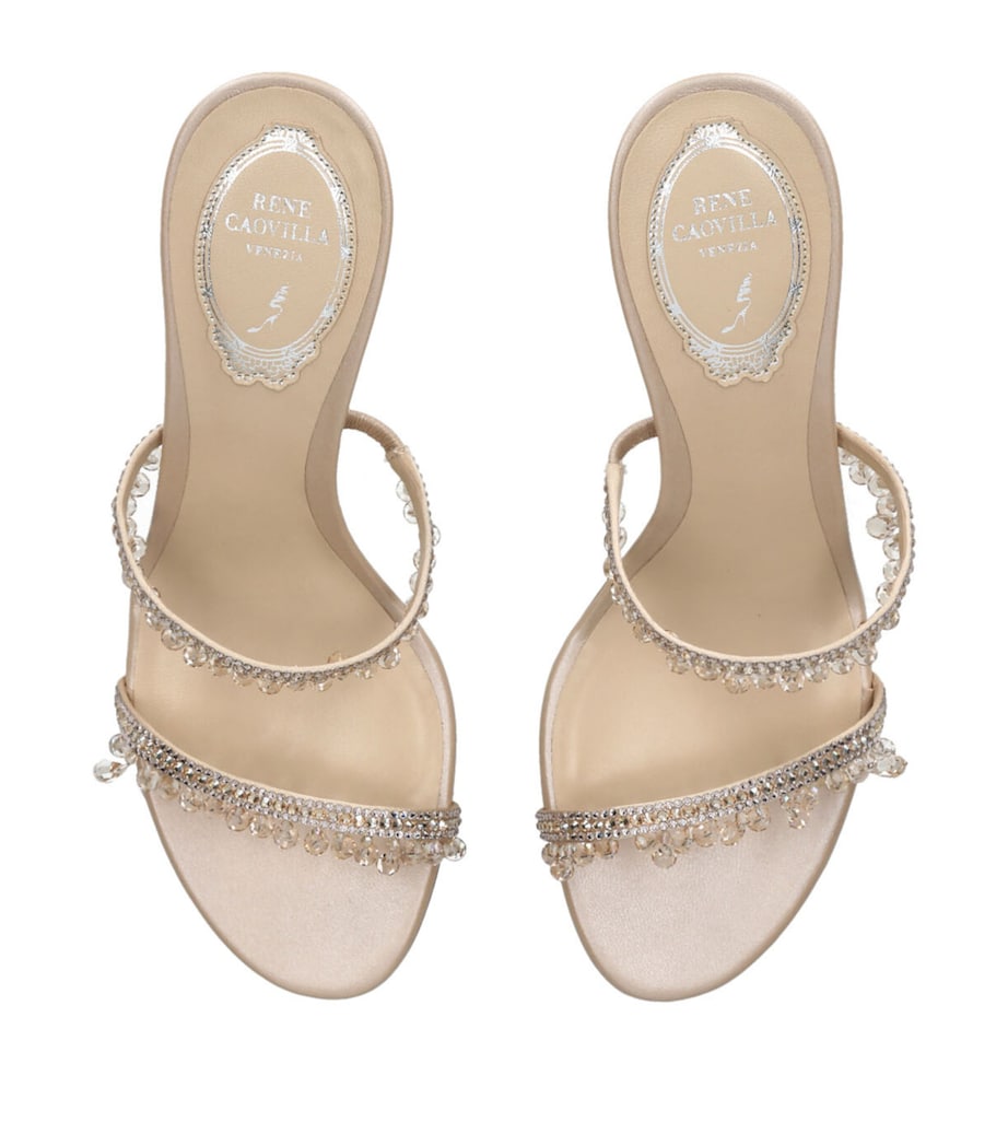 Leather Chandelier Mules 80 BEIGE OTH Image 4