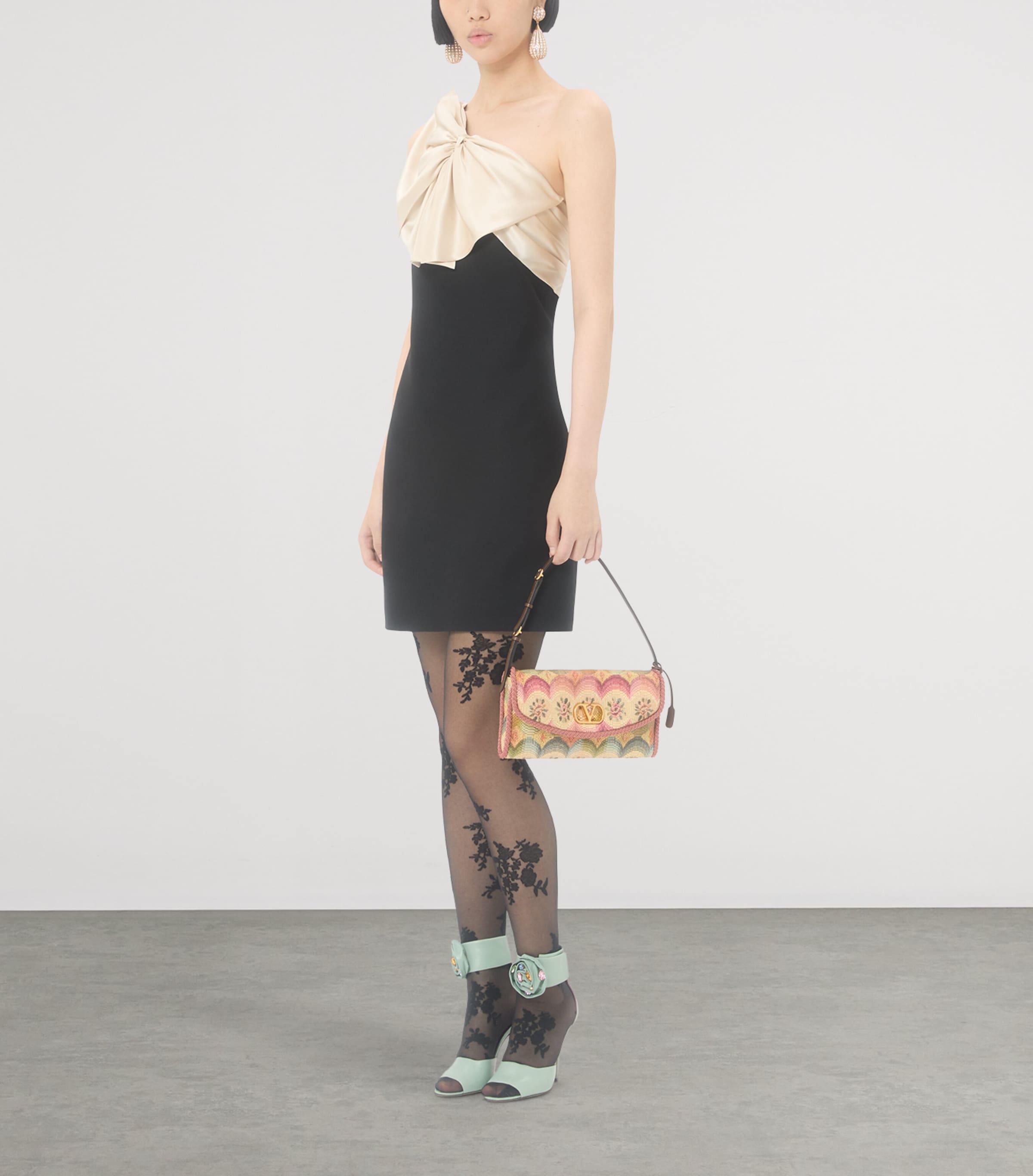 Small Floral Jacquard DeVain Shoulder Bag CYN Image 6