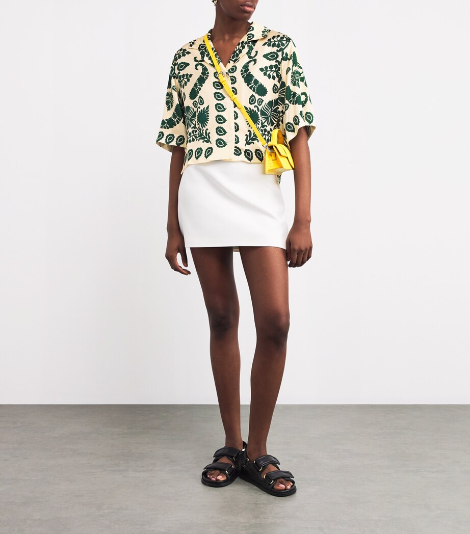 Printed Short-Sleeve Shirt ECRU / GREEN Image 2