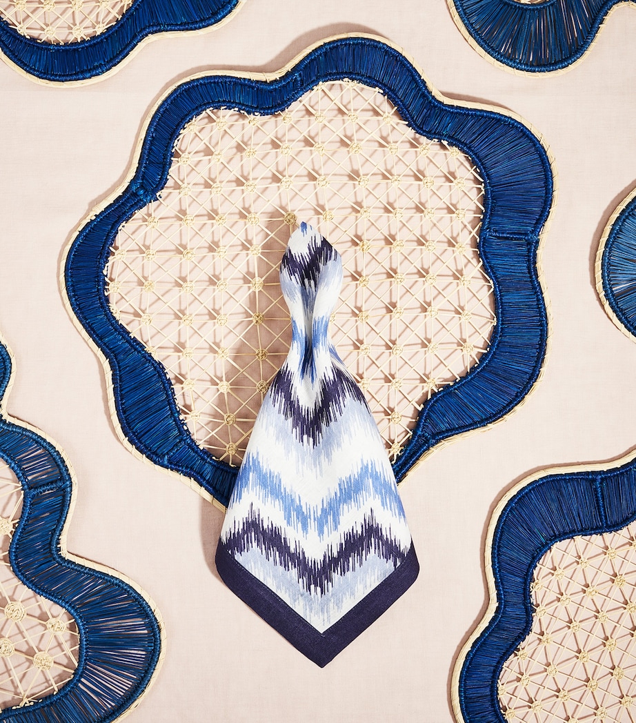 Round Baru Placemat (Set of 2) BLUE NAVY Image 4