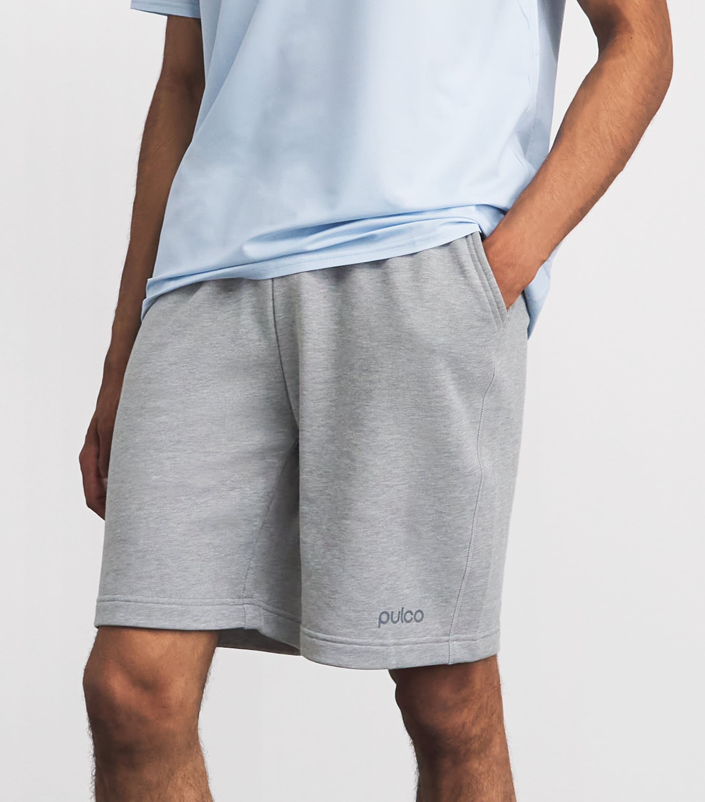 Pulco Studios Mens Relaxed Shorts Grey Marl Image 3