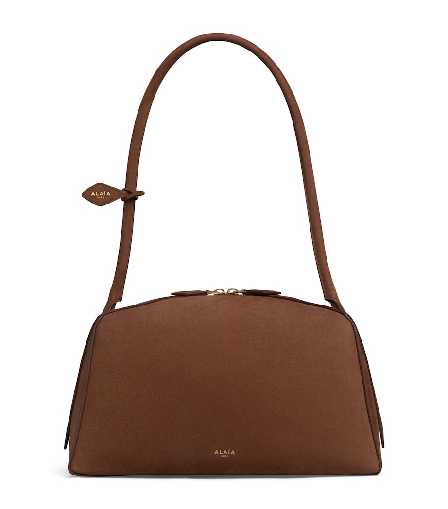 Alaïa Leather Le Bouledogue Shoulder Bag Terre D'ombre Image 1