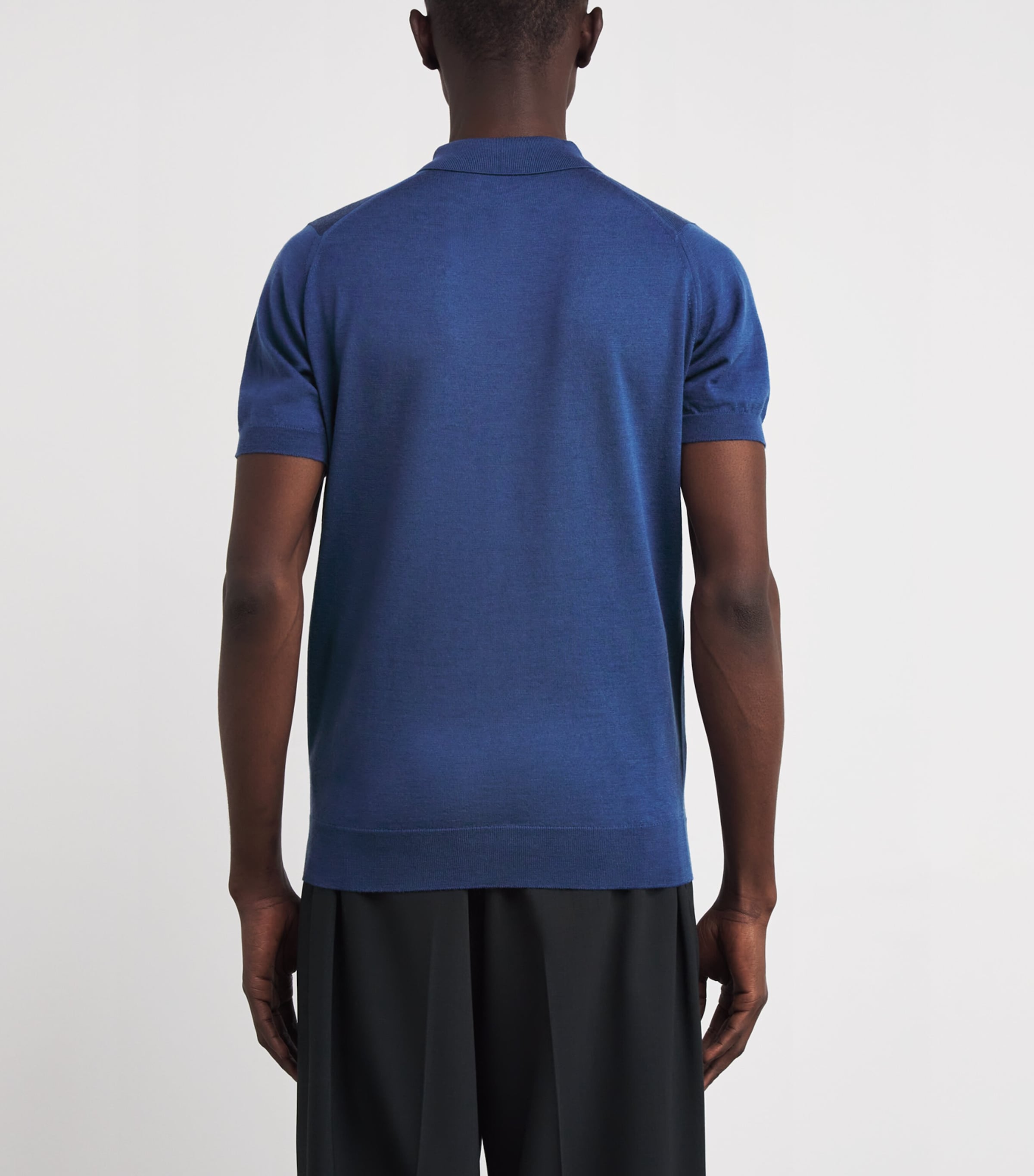 Merino Wool Payton Polo Shirt CHARLES BLUE Image 4