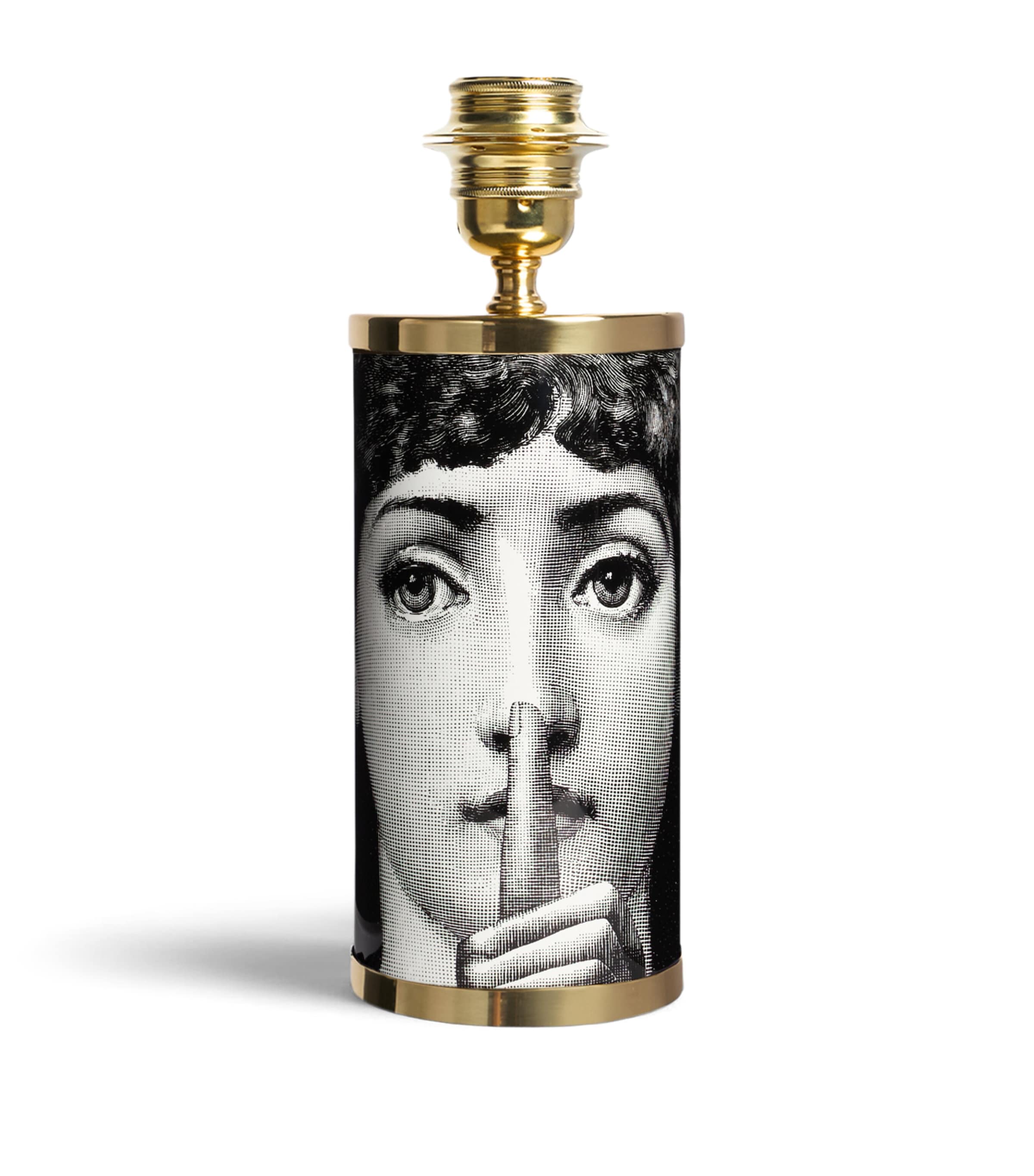 Fornasetti Small Silenzio Lamp Base In Gold