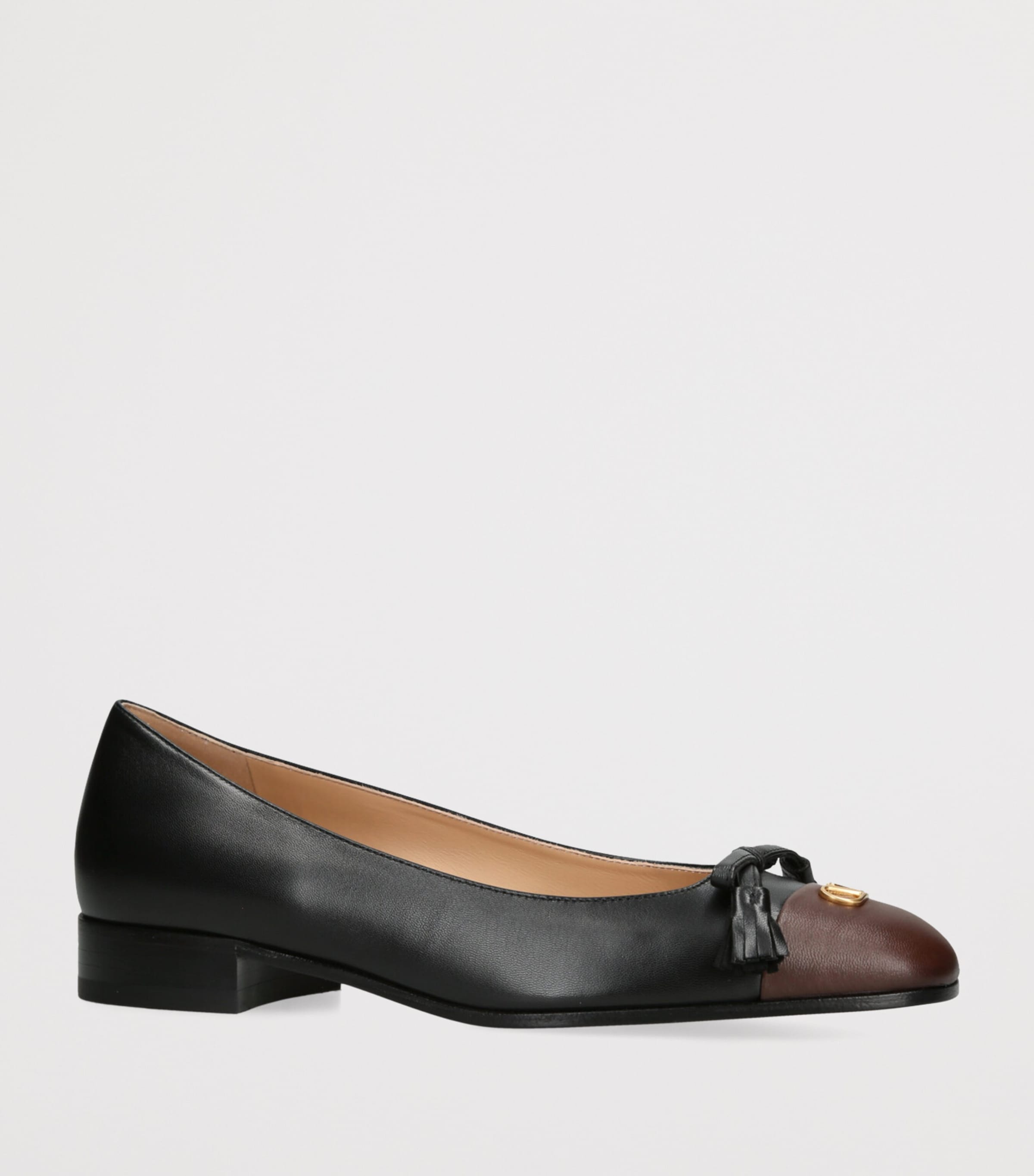 Leather Valet Du Roi Ballet Flats BLACK/COMB Image 3