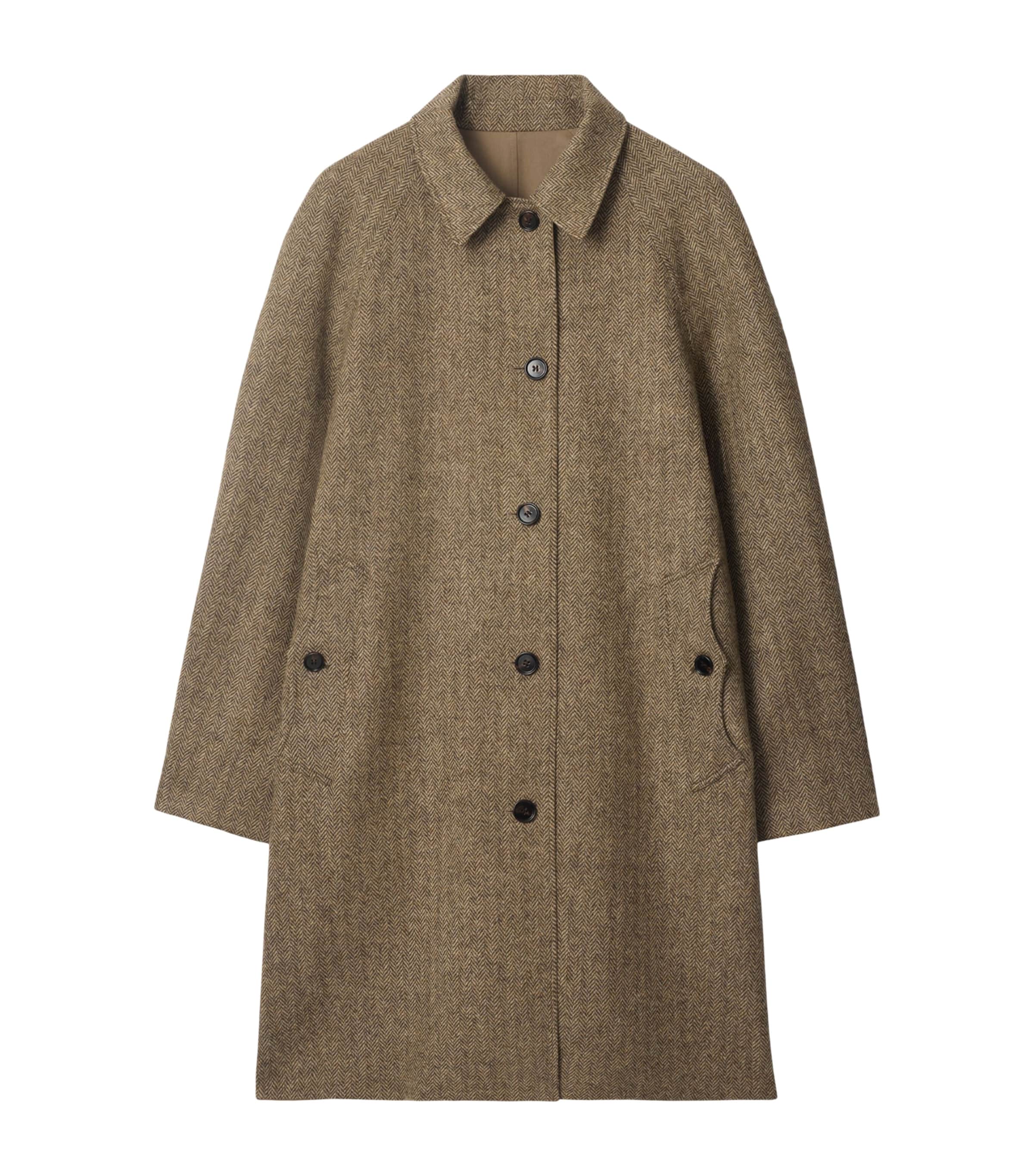 Cotton-Wool Reversible Dual Long Car Coat