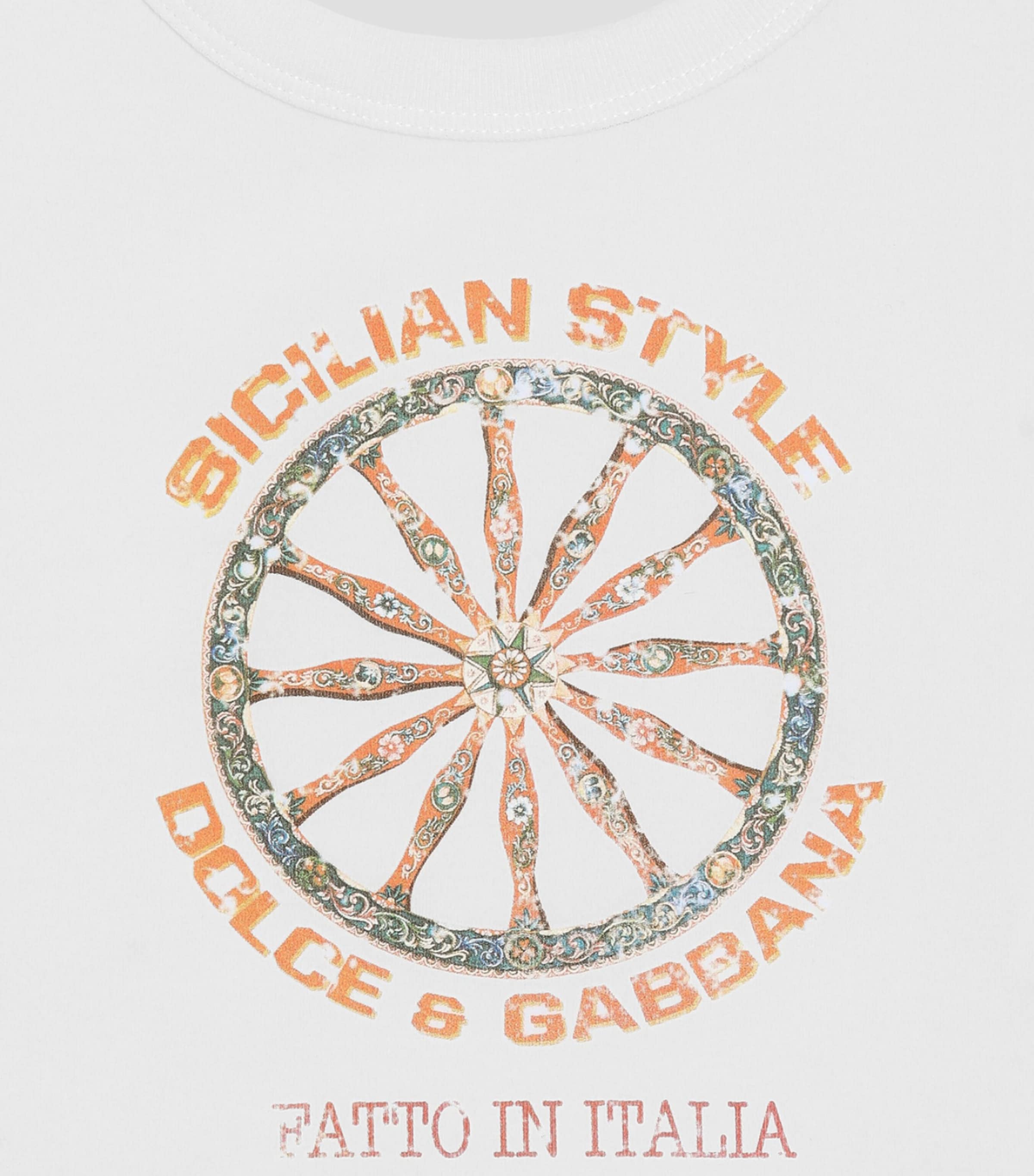 Dolce&Gabbana Womens Silk-Cotton Carretto Tank Top Ruote Carretto Image 3