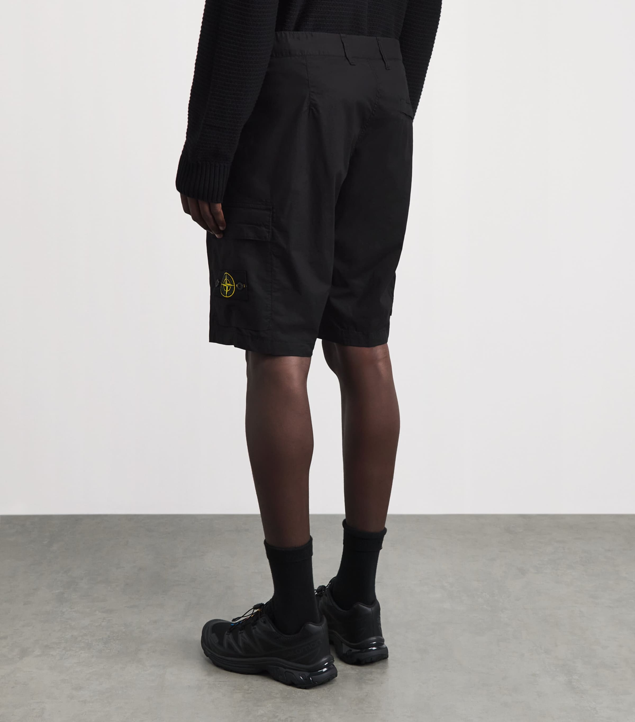 Stone Island Mens Stretch-Cotton Cargo Shorts Image 5