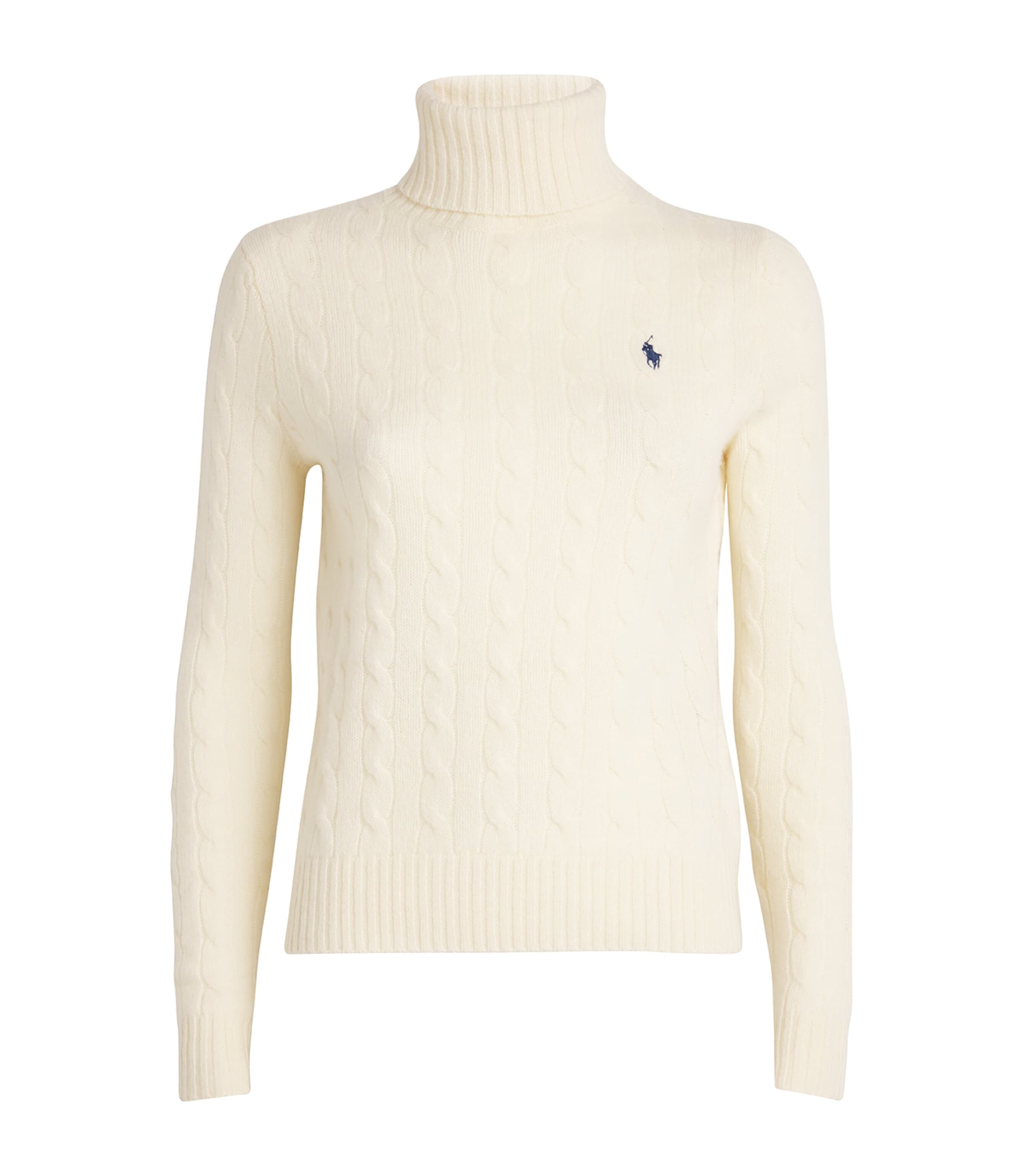 Shop Polo Ralph Lauren Wool-cashmere Rollneck Sweater In Ivory