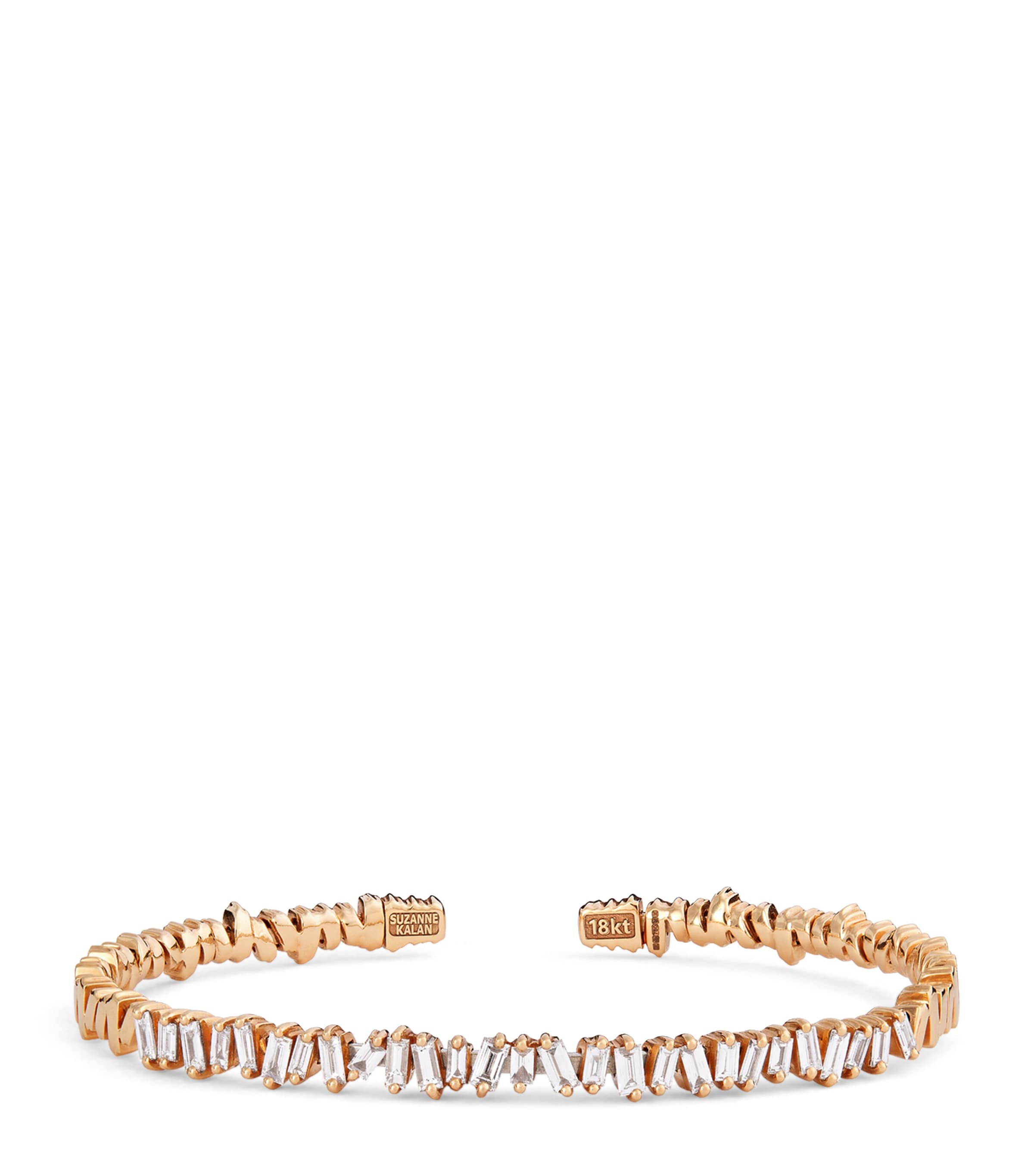 Suzanne Kalan Rose Gold And Diamond Classic Bangle In Rose Gold