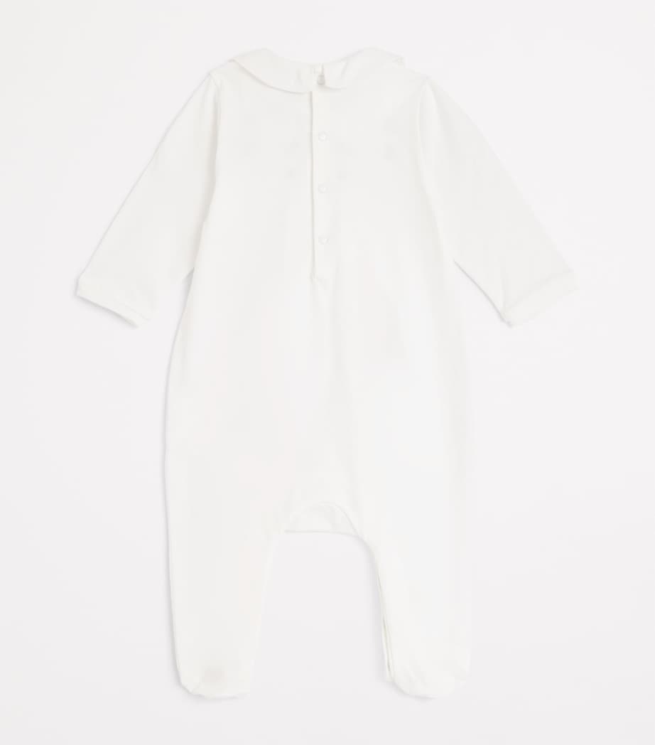 Embroidered All-In-One (Newborn-2 Years) BLANC Image 2