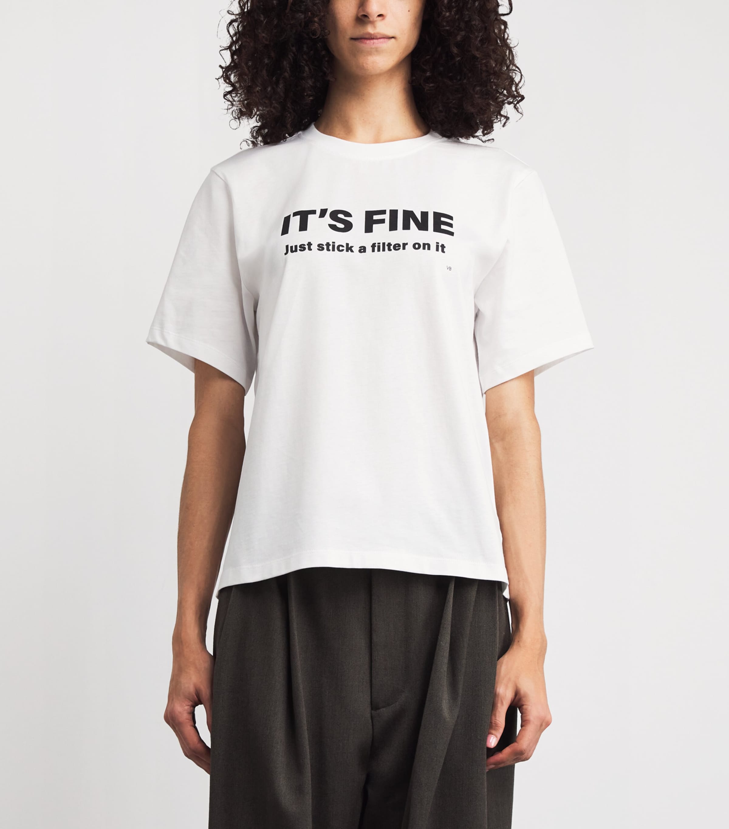 Organic Cotton Slogan T-Shirt 6 WHITE Image 3