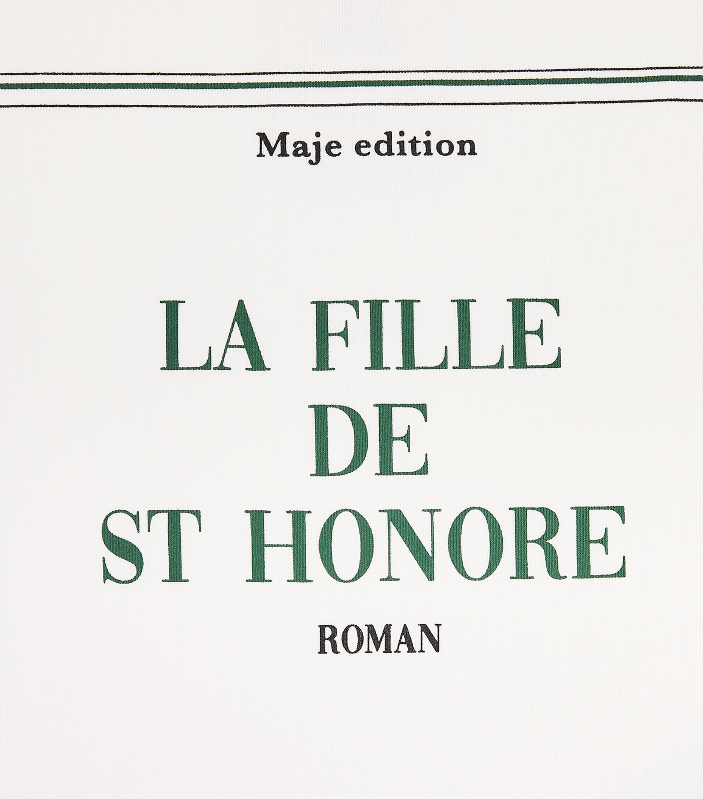 Maje Womens Cotton La Fille de Saint-Honoré T-Shirt White Image 6