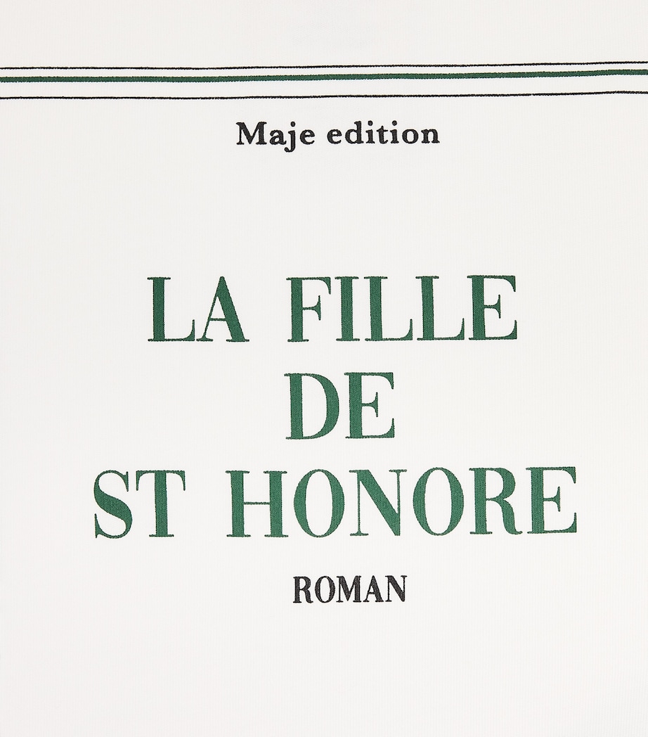 Maje Womens Cotton La Fille de Saint-Honoré T-Shirt White Image 6
