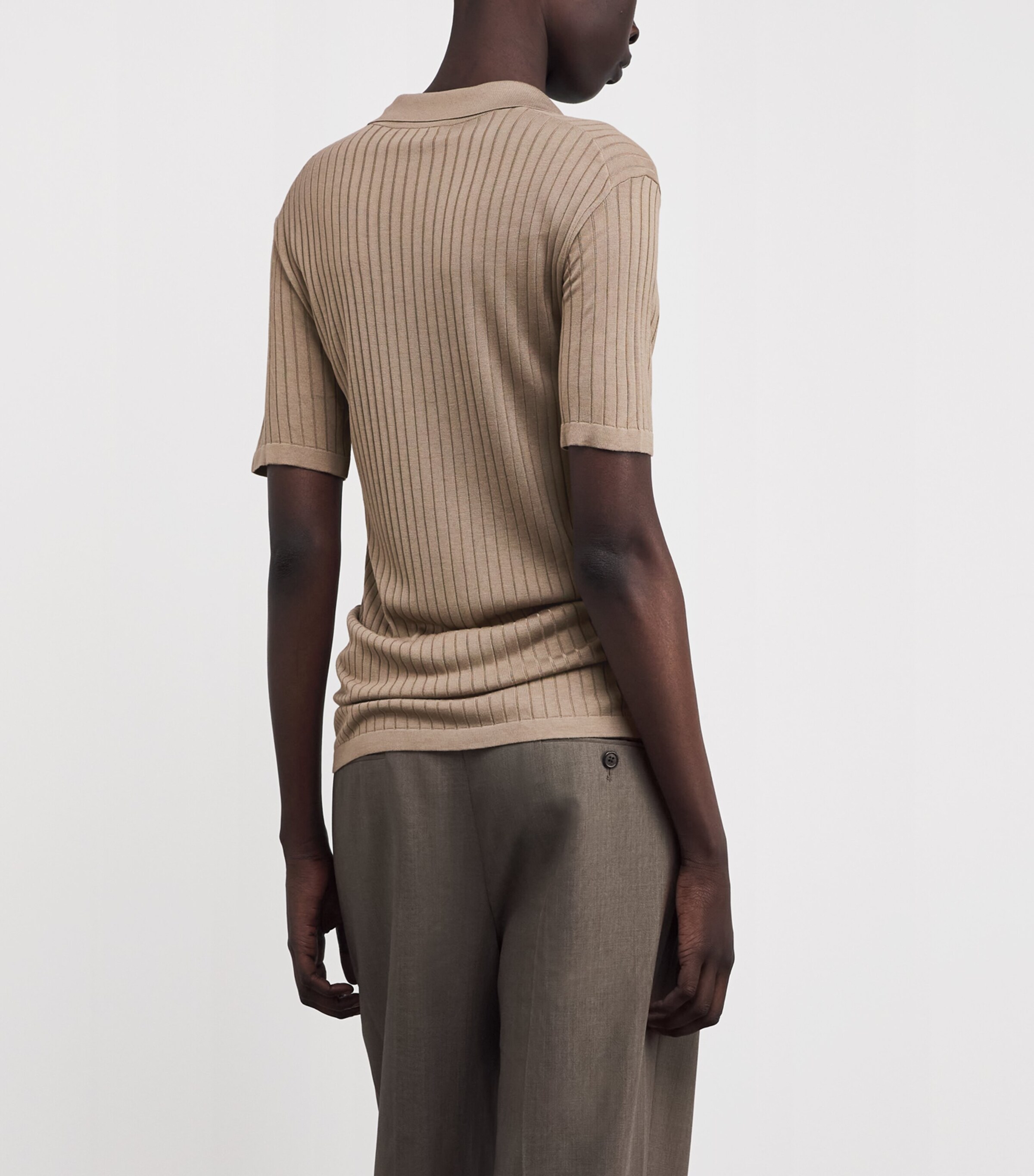Kaiomi Ribbed Top BEIGE Image 4