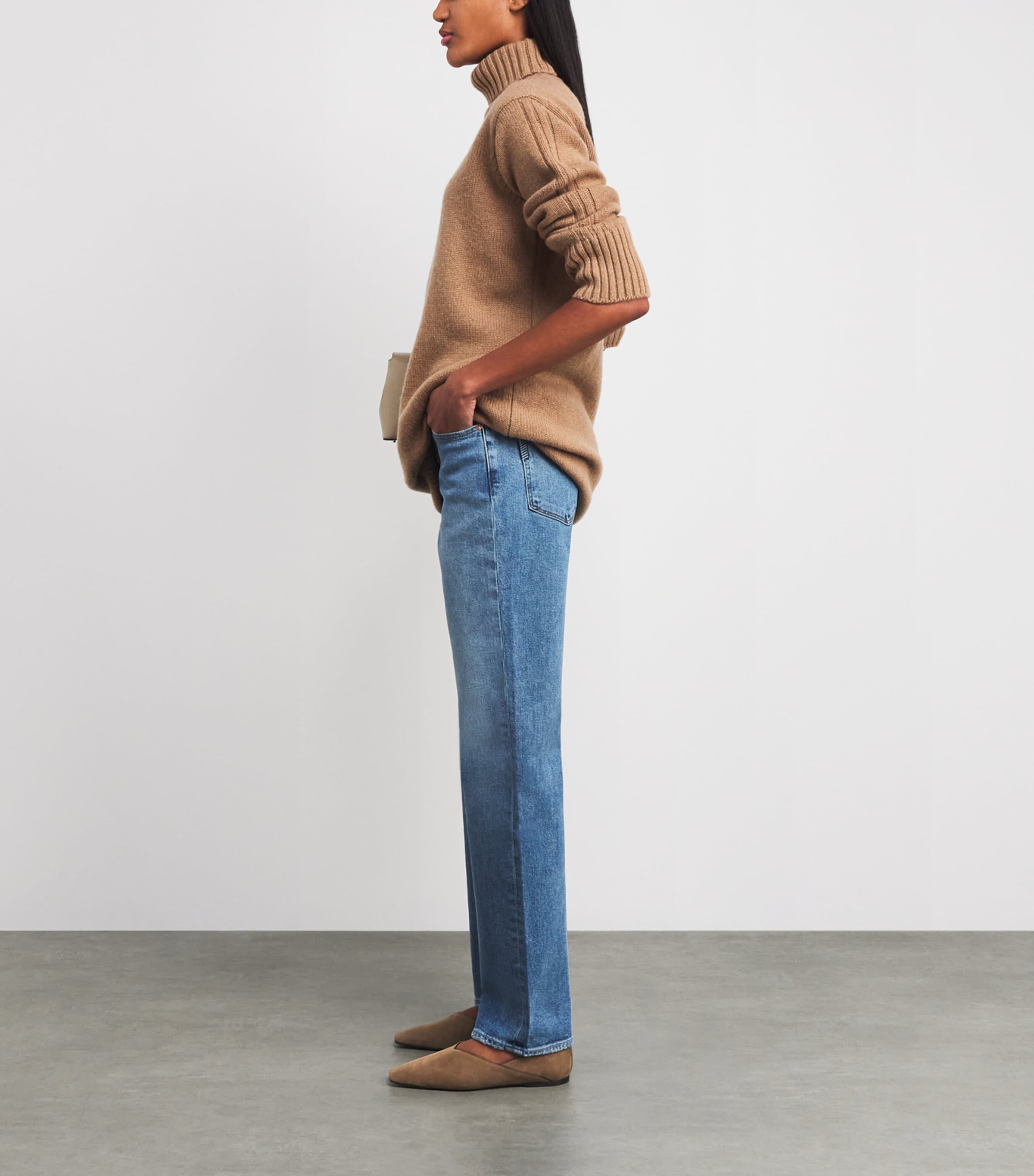 Suede Everyday Ballet Flats BEIGE Image 4