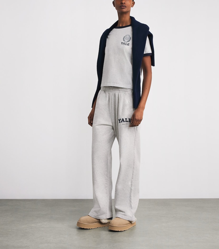 Cotton Yale T-Shirt 3915 HTH GRAY/DRK NV Image 2