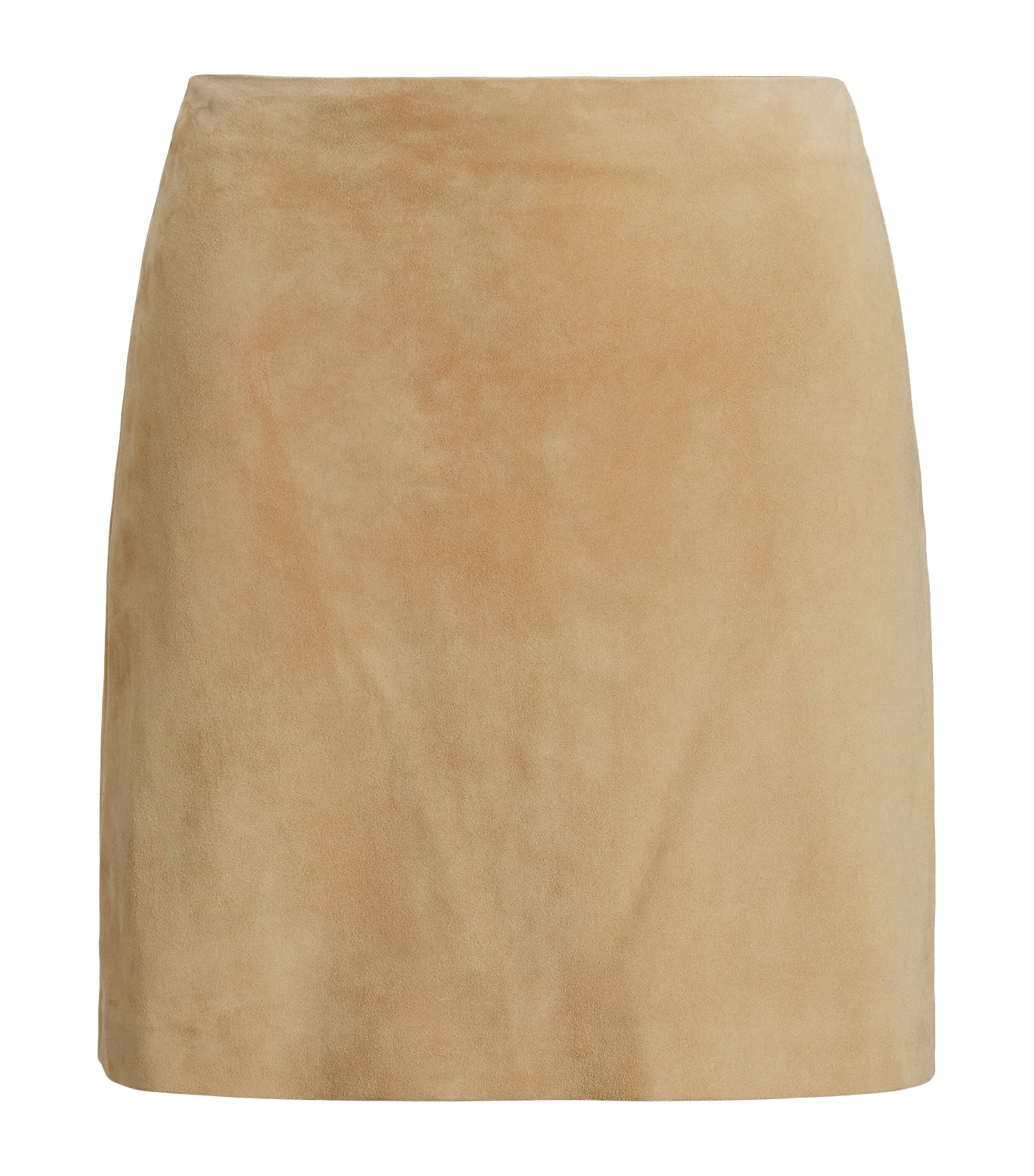 Polo Ralph Lauren Carreen Suede Mini Skirt In Beige
