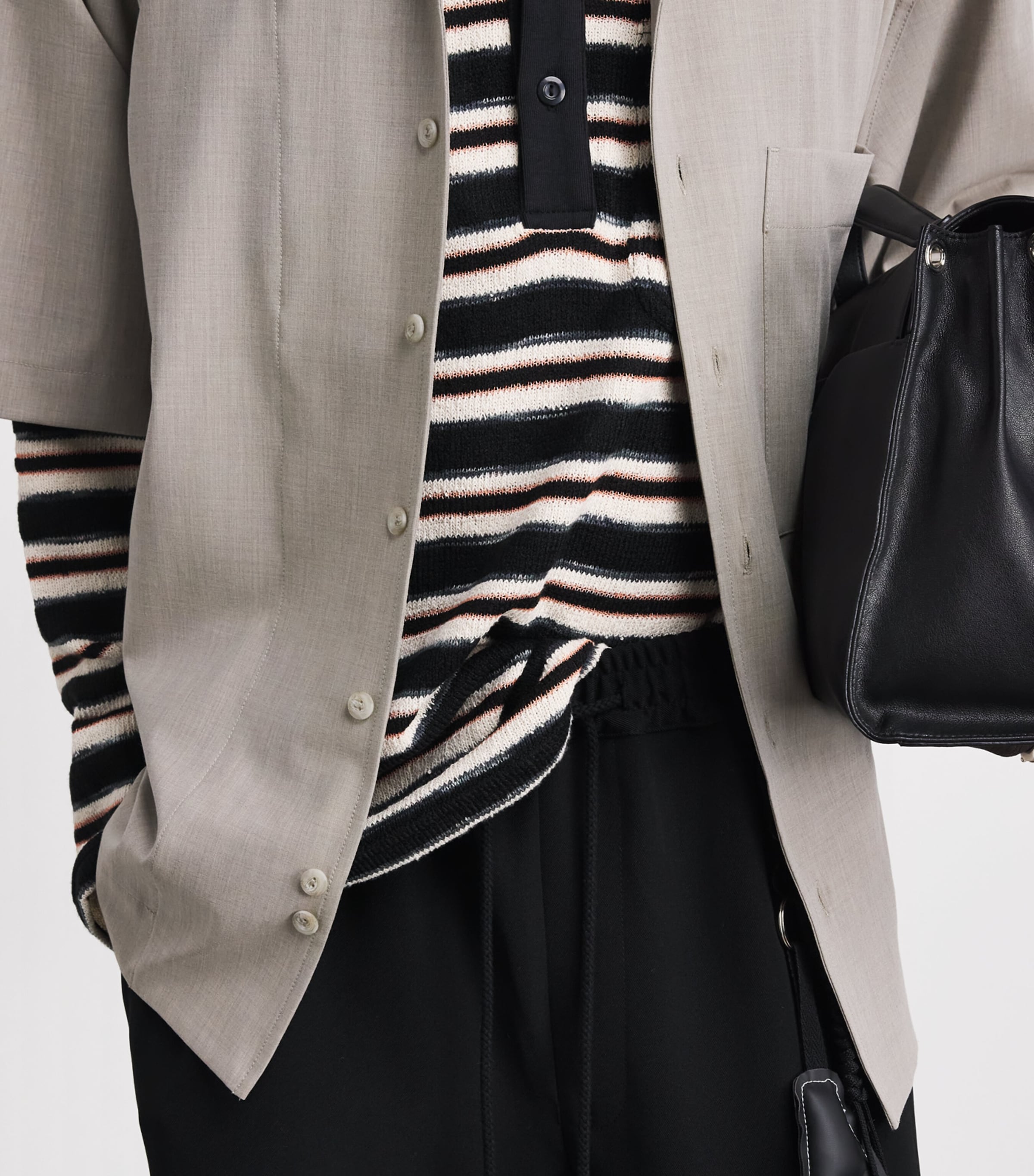 Song For The Mute Mens Oversized Short-Sleeve Shirt Chalk Image 3