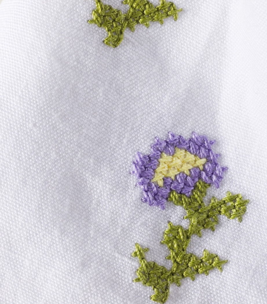 Miu Miu Floral-Embroidered Bucket Hat White Image 2