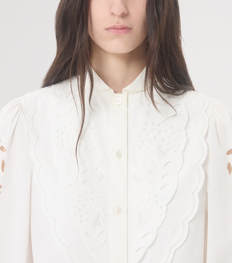 Valentino Womens Cotton Cut-Out Shirt Image 7