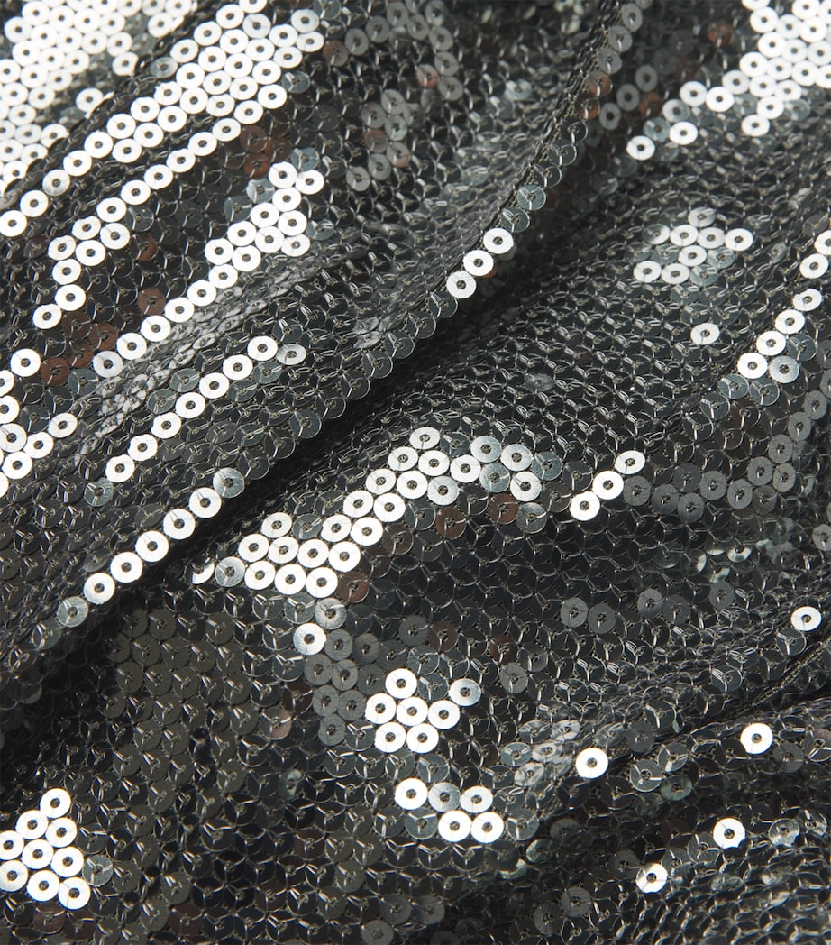 Sequin Drape-Detail Maxi Dress DARK OLIVE Image 5