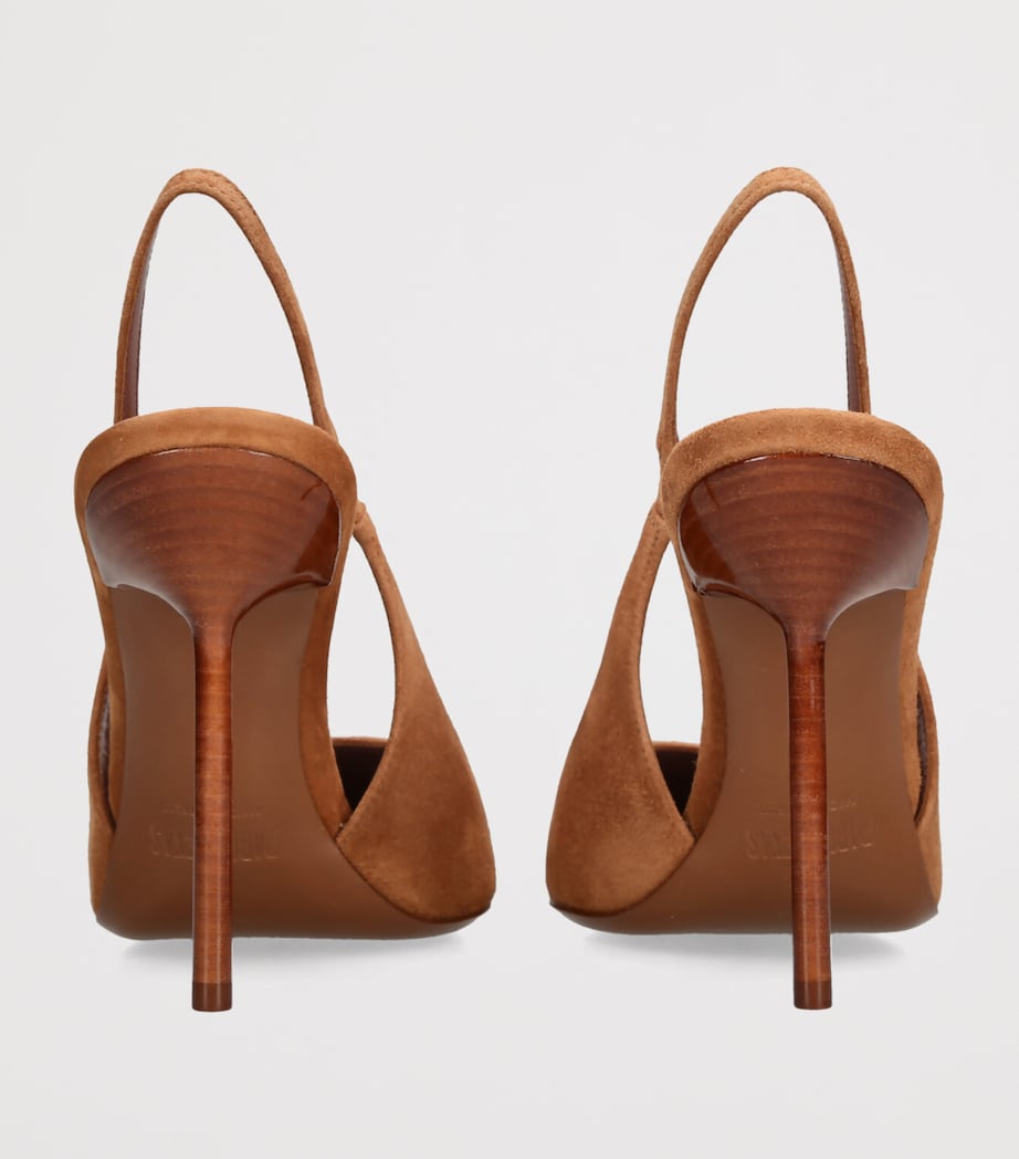 Suede Lidia Slingback Pumps 105 BEIGE Image 2