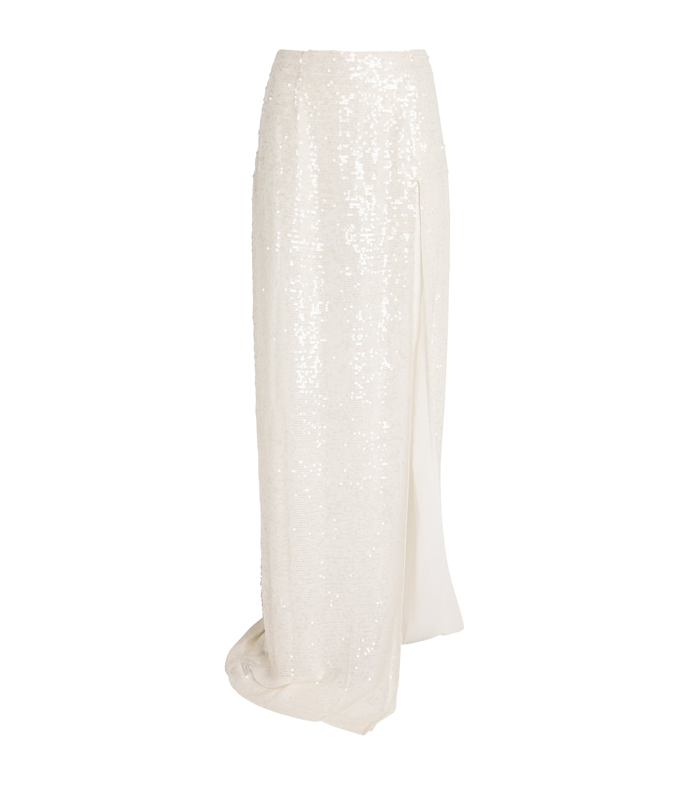 Shop Lapointe Sequinned Maxi Skirt In White