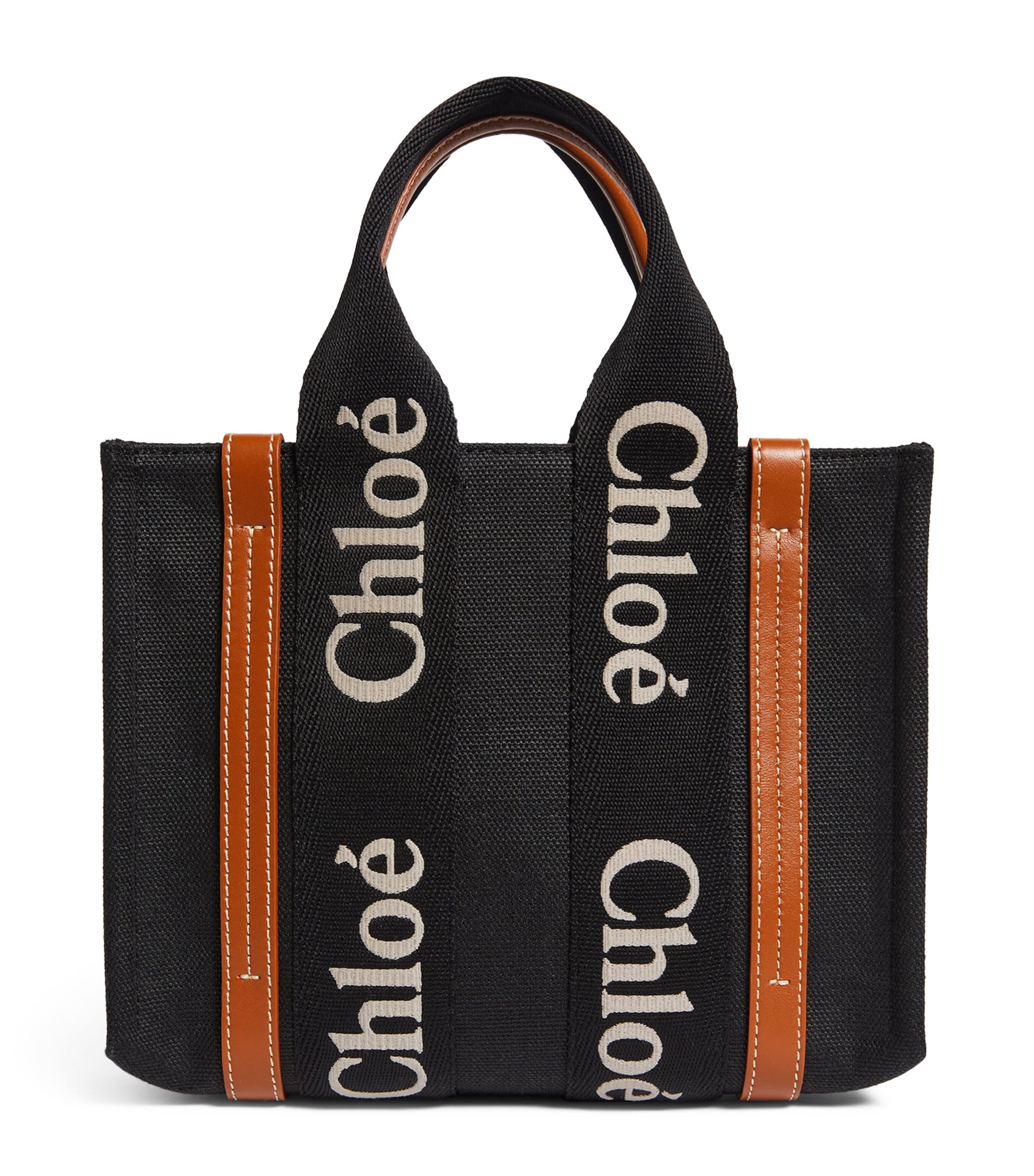 Chloé Small Woody Tote Bag In Black