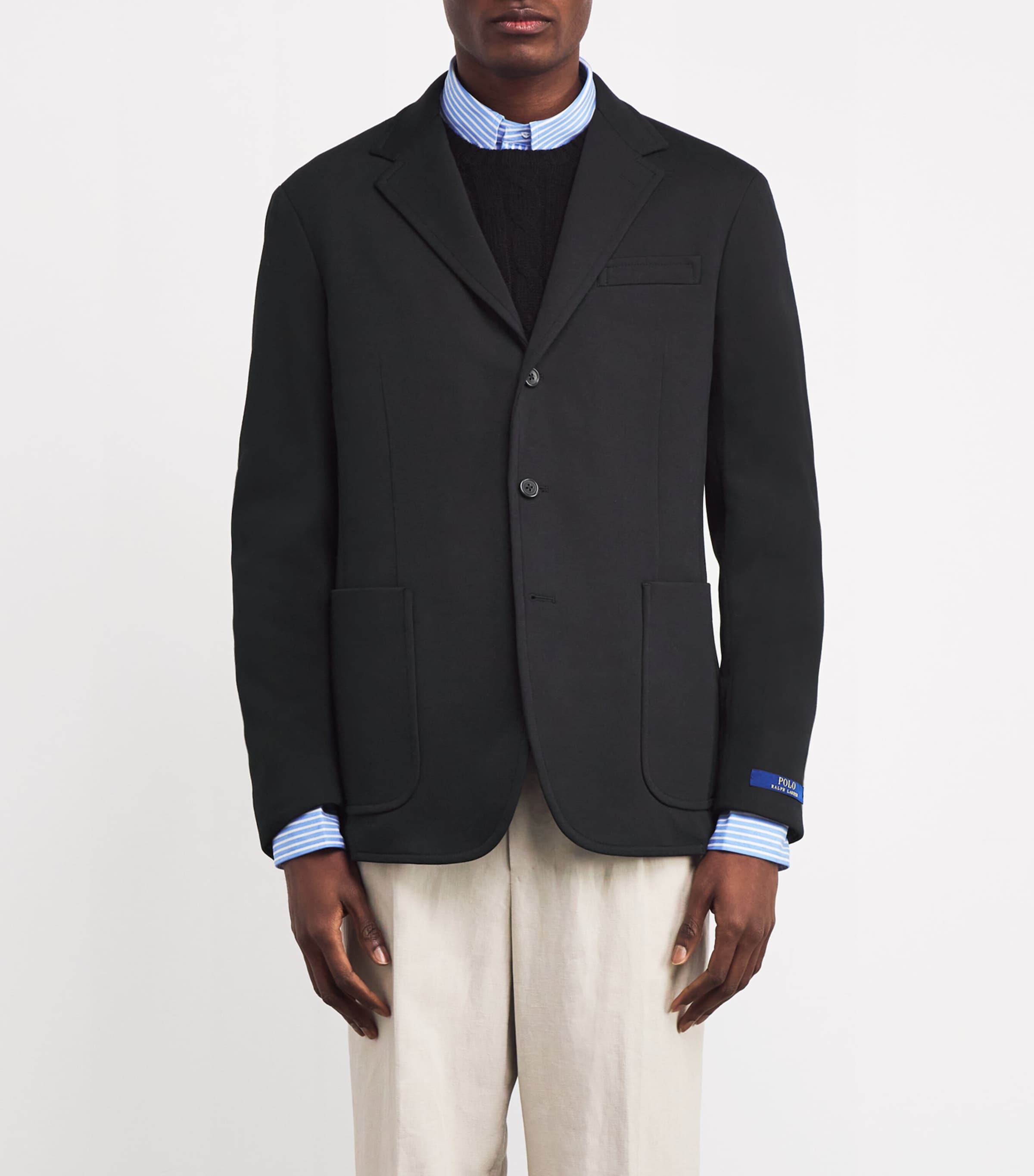 Double-Knit Blazer BLACK Image 3