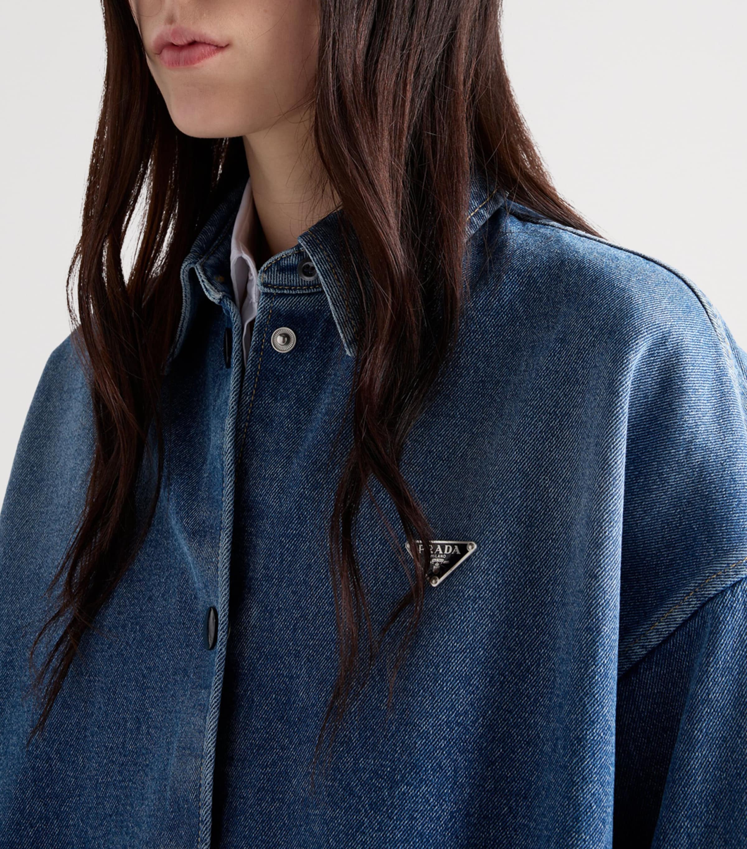Denim Oversized Shirt F0V3N Image 4