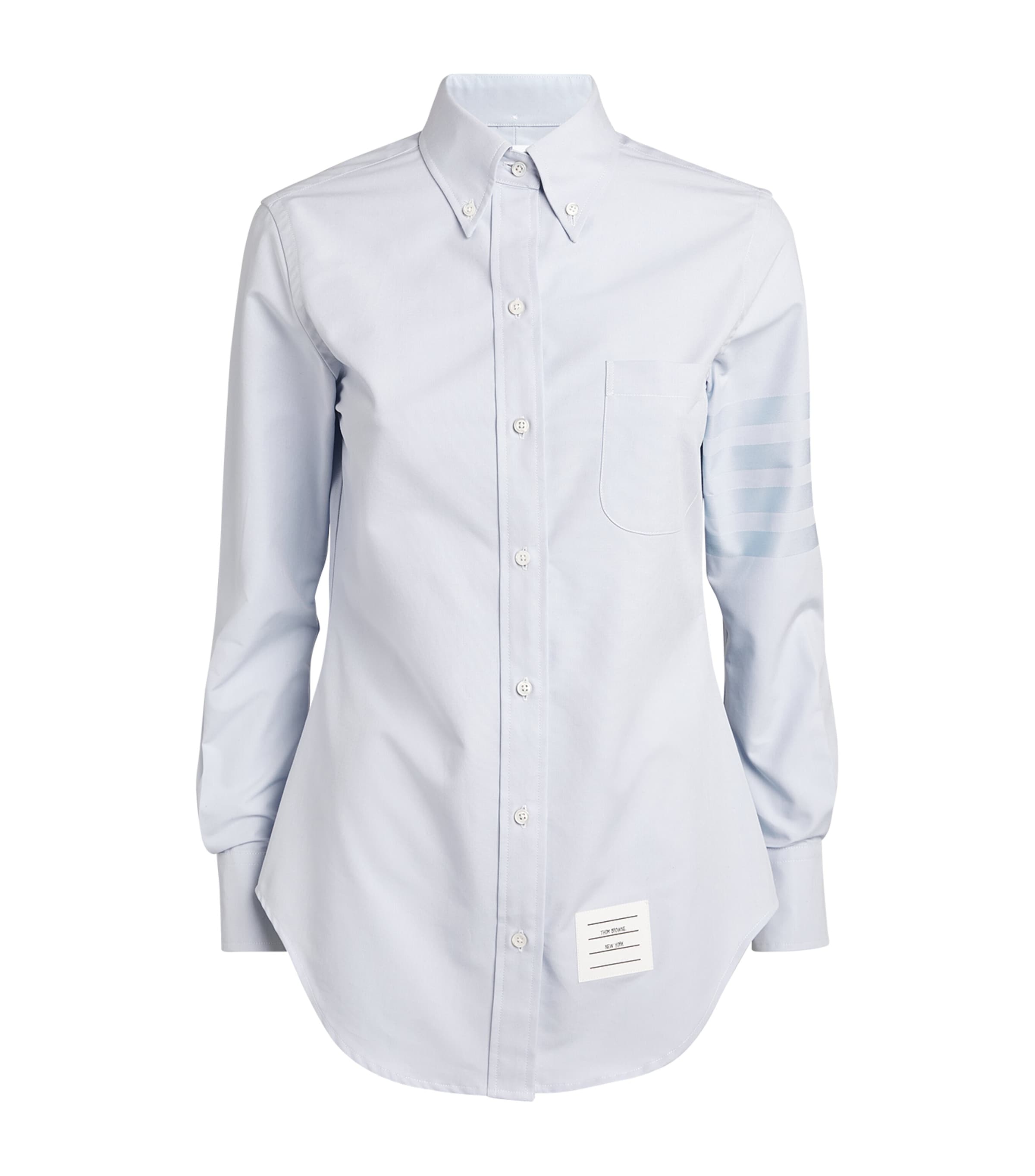 Thom Browne Point-collar Shirt In Blue