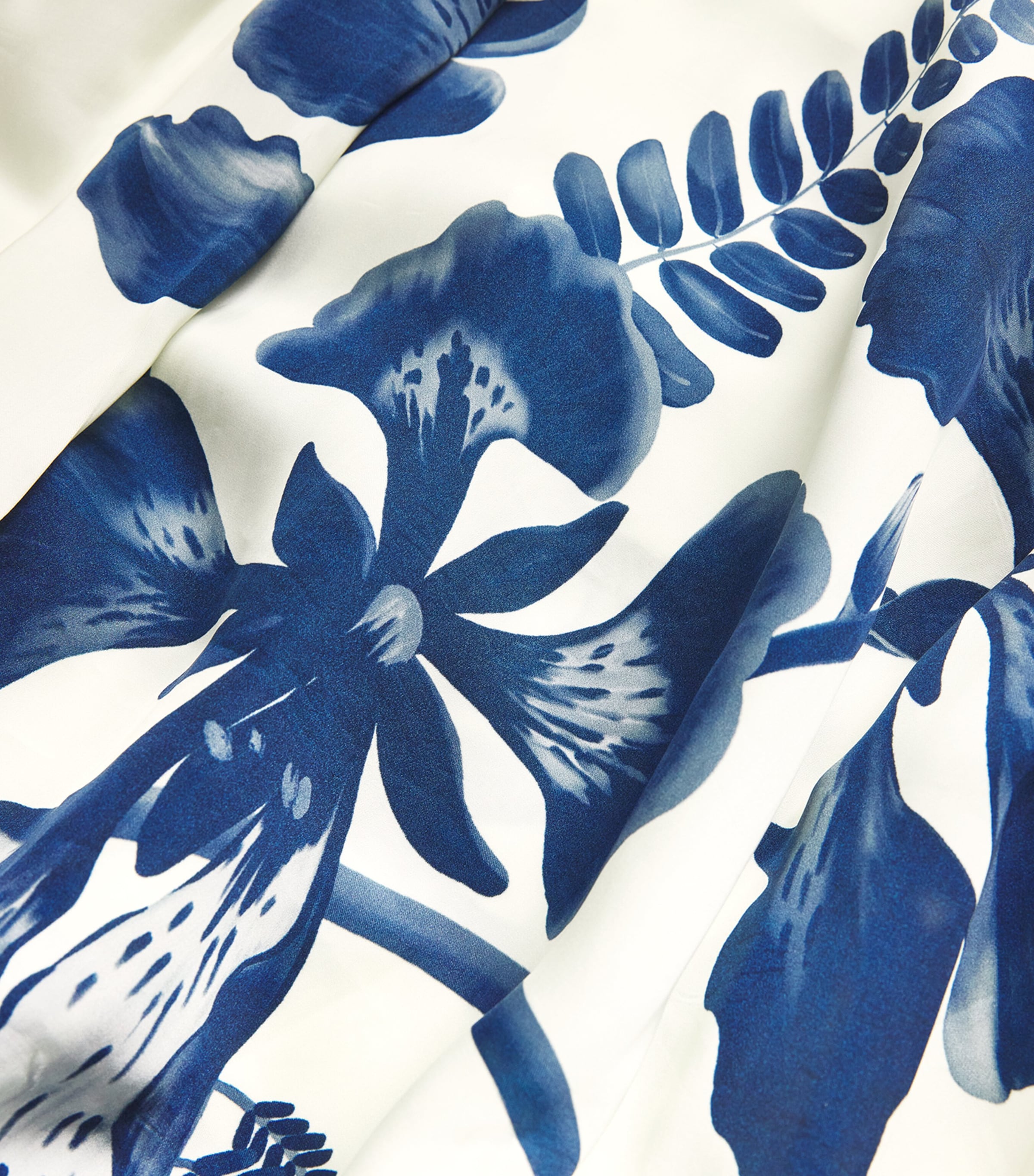 Floral Print Gulmohair Maxi Kaftan Dress IVORY/NAVY Image 6