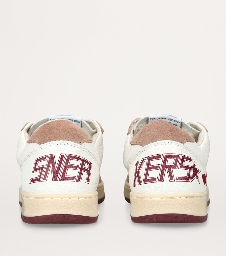 Leather Ballstar Low-Top Sneakers WHITE/RED Image 2