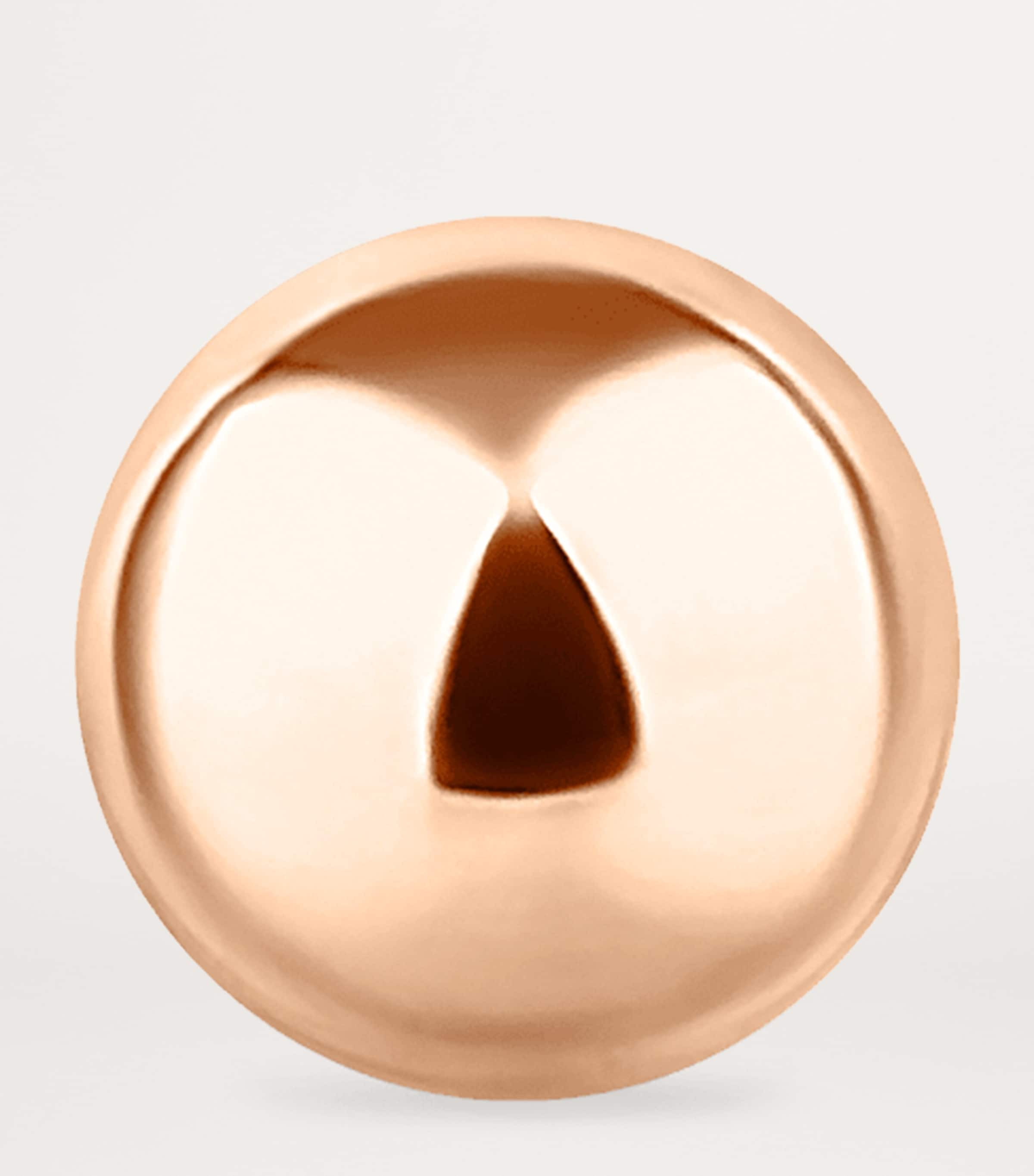 Rose Gold Ball Threaded Stud Earring (3mm) ROSE GOLD Image 2